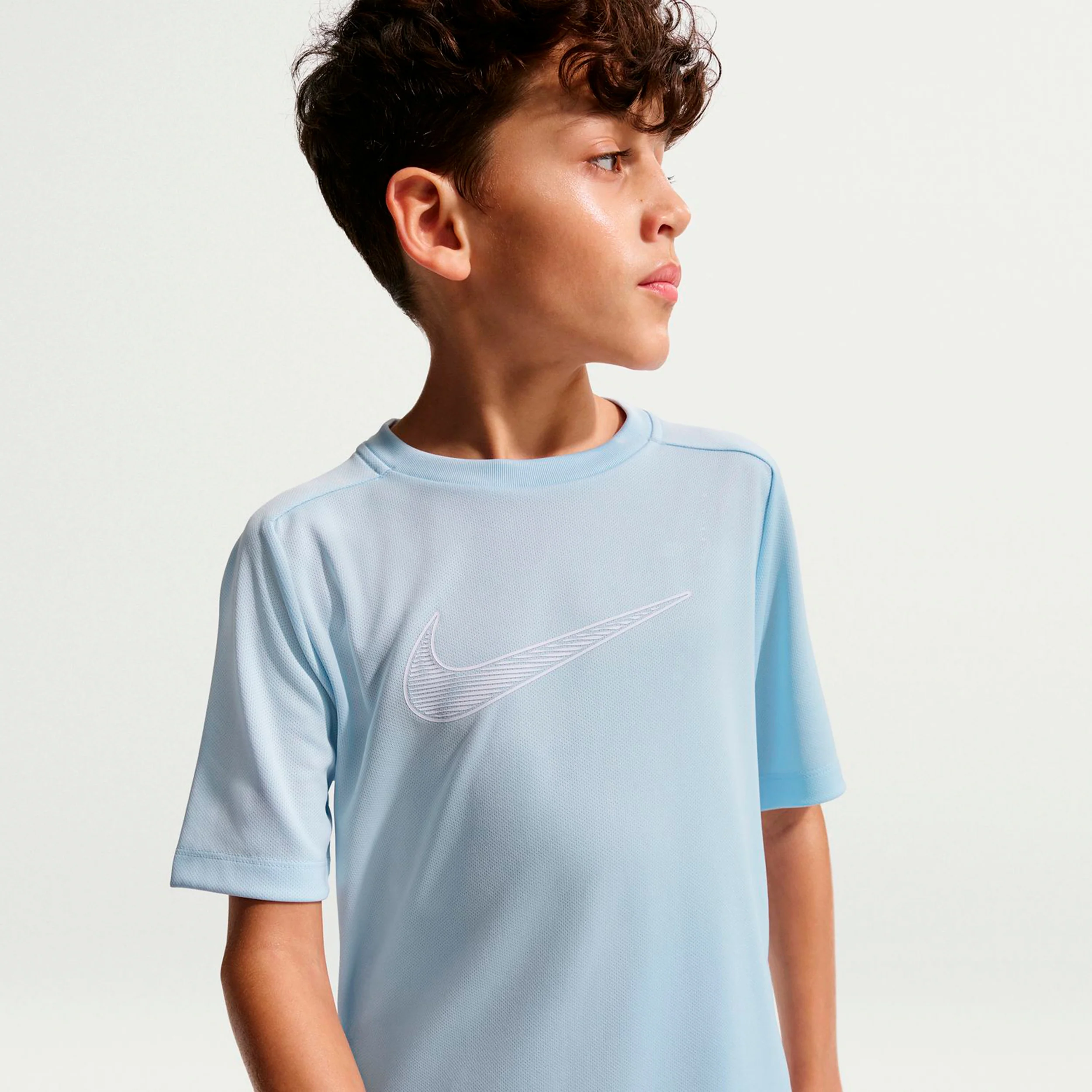 Dri-Fit Multi Camiseta de manga corta Chicos - azul claro, blanco
