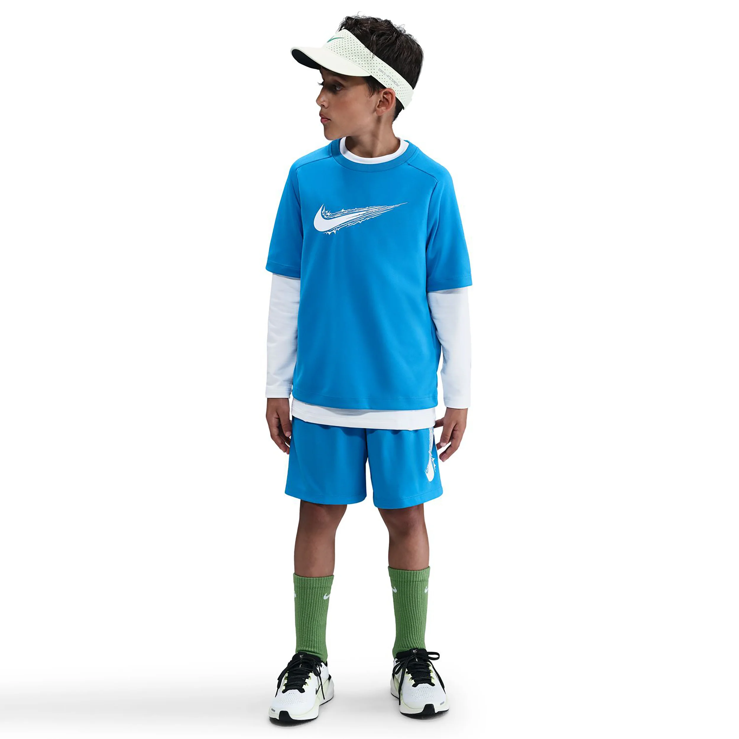 Dri-Fit Multi Camiseta De Manga Corta Niños-Azul