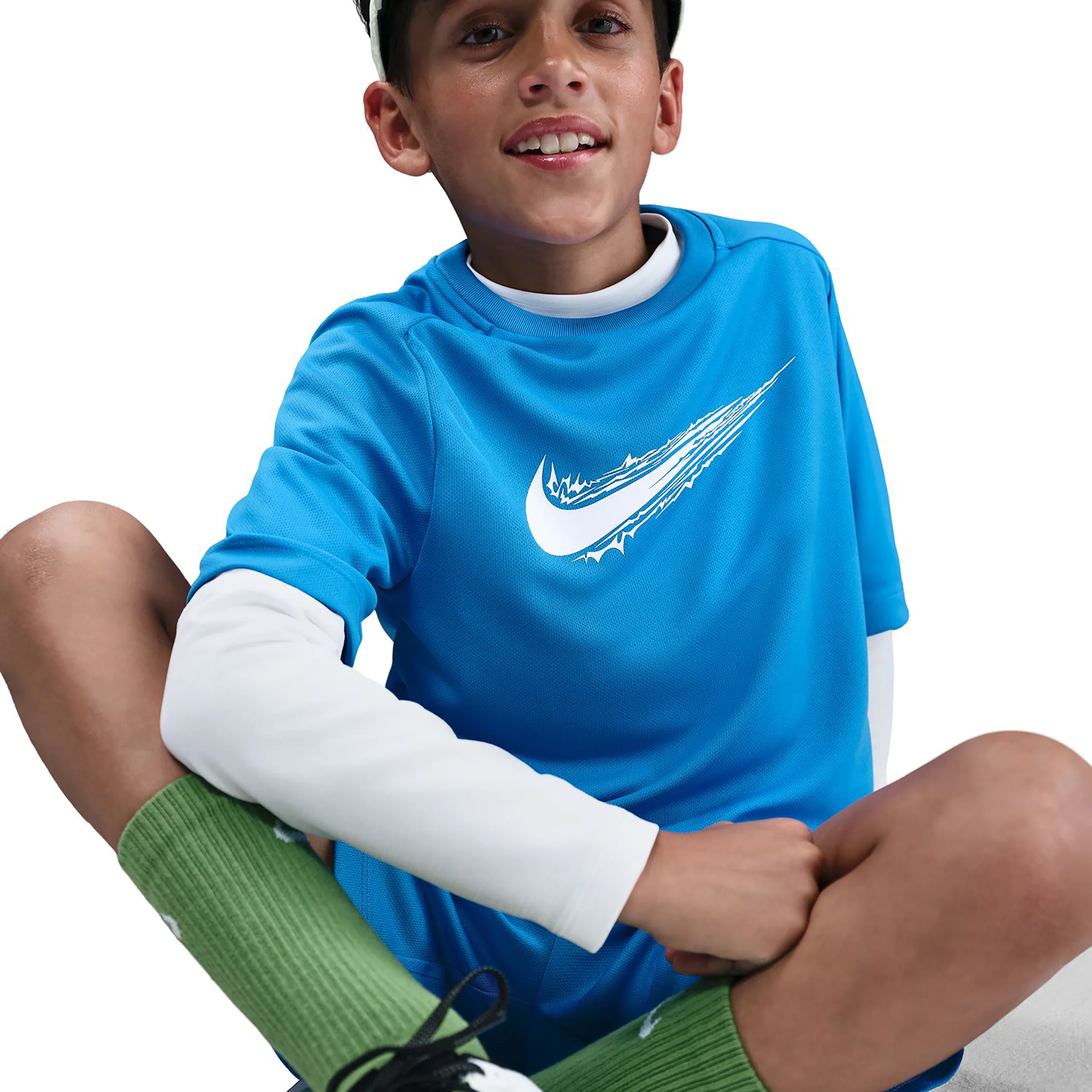 Dri-Fit Multi Camiseta De Manga Corta Niños-Azul - Image 4