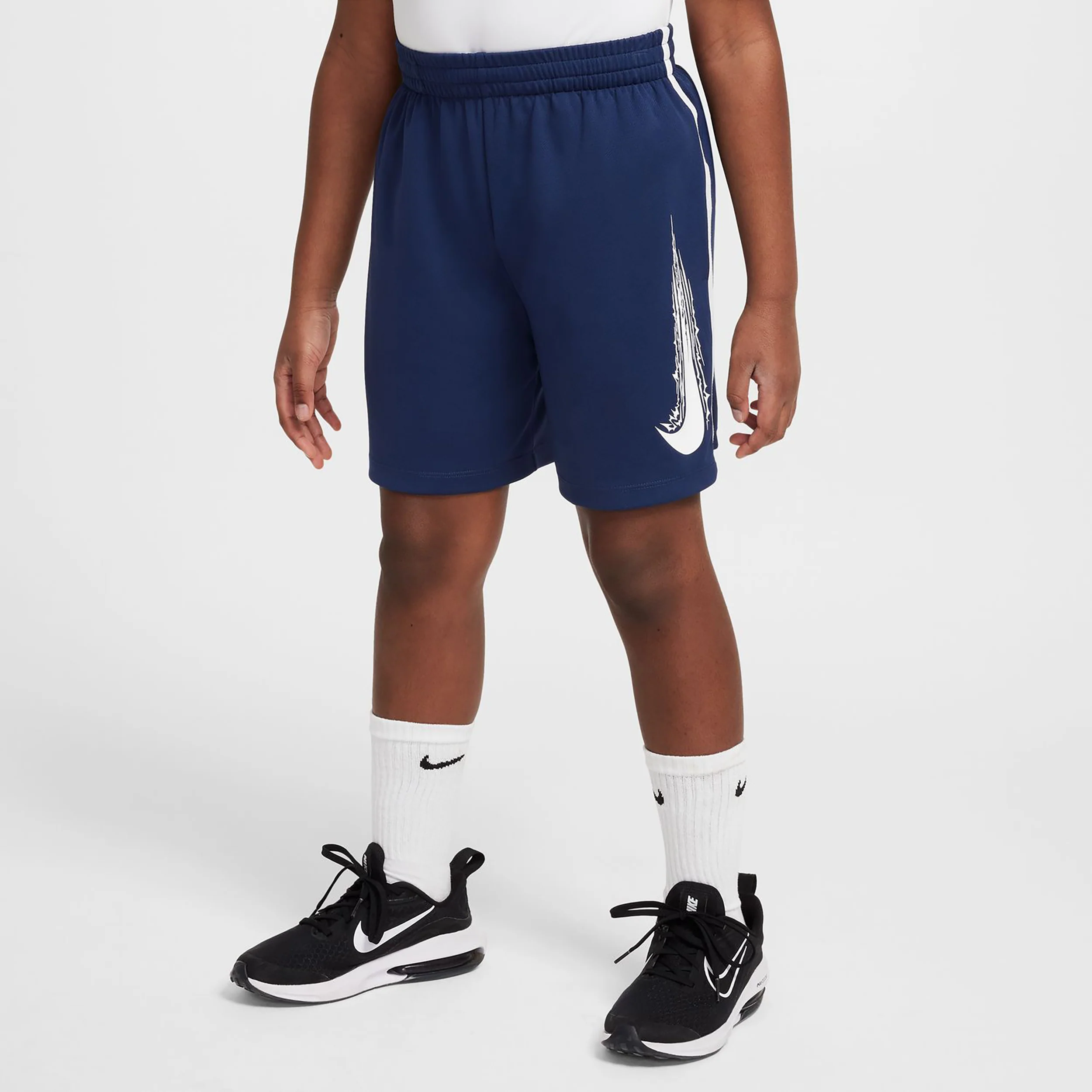 Dri-Fit Multi Shorts Niños - azul oscuro, blanco