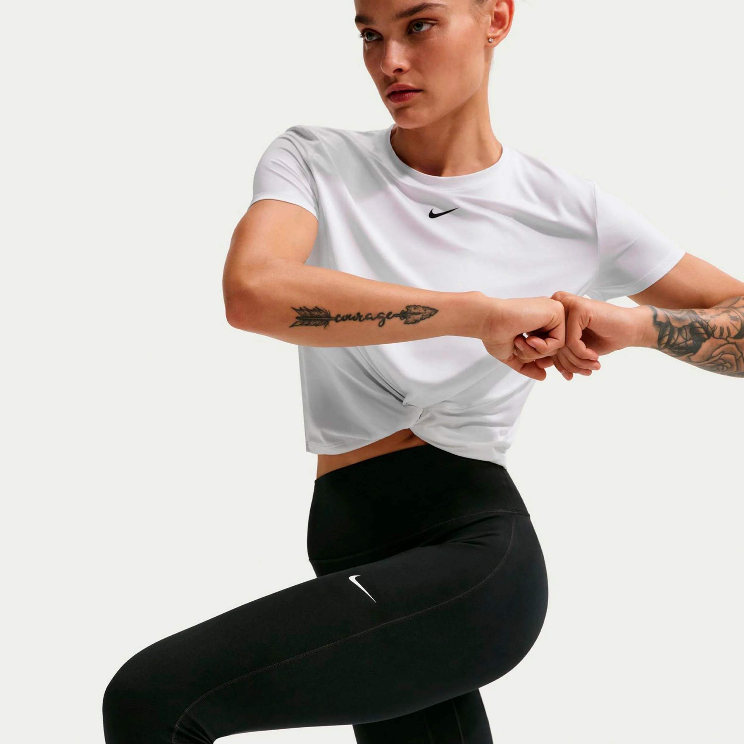 Dri-Fit One High Rise Malla Mujeres-negro - Image 5