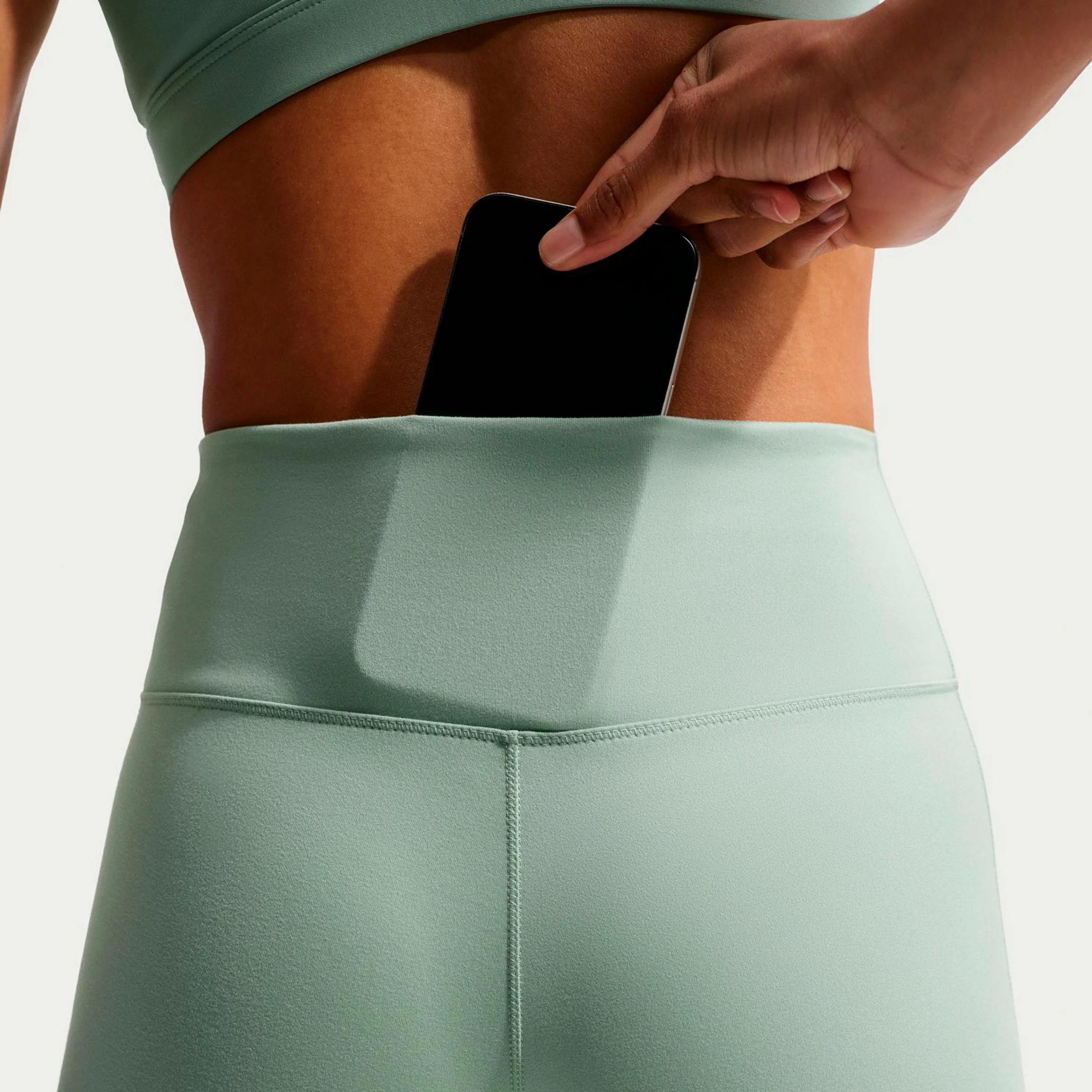 Dri-Fit One High Rise Malla Mujeres - salvia - Image 6