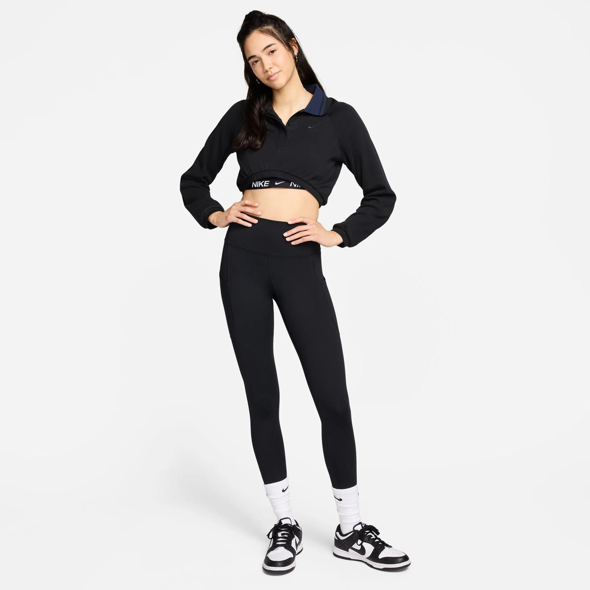 Dri-Fit One High-Waisted 7/8 Pocket Malla Mujeres-Negro - Image 7