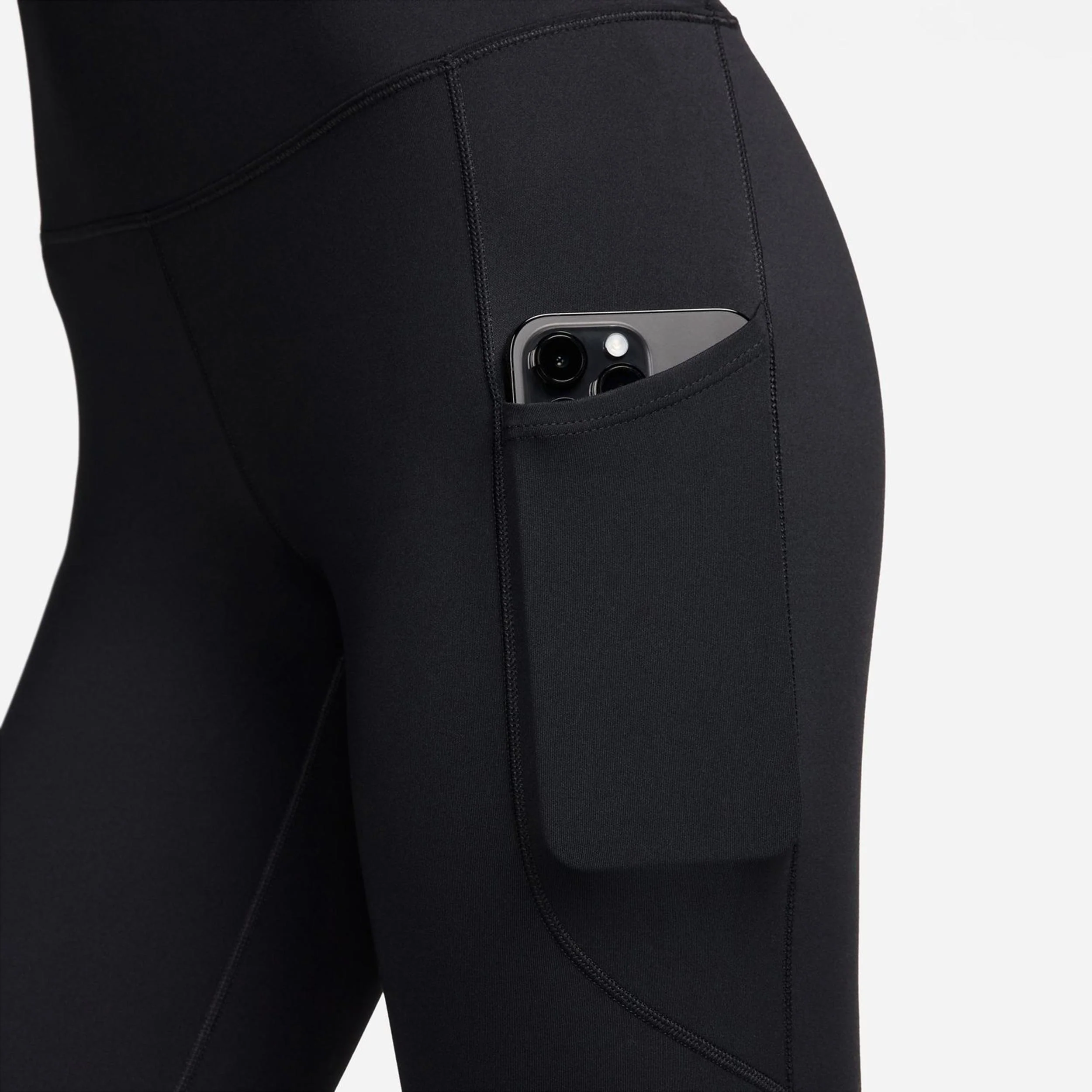 Dri-Fit One High-Waisted 7/8 Pocket Malla Mujeres-Negro - Image 8