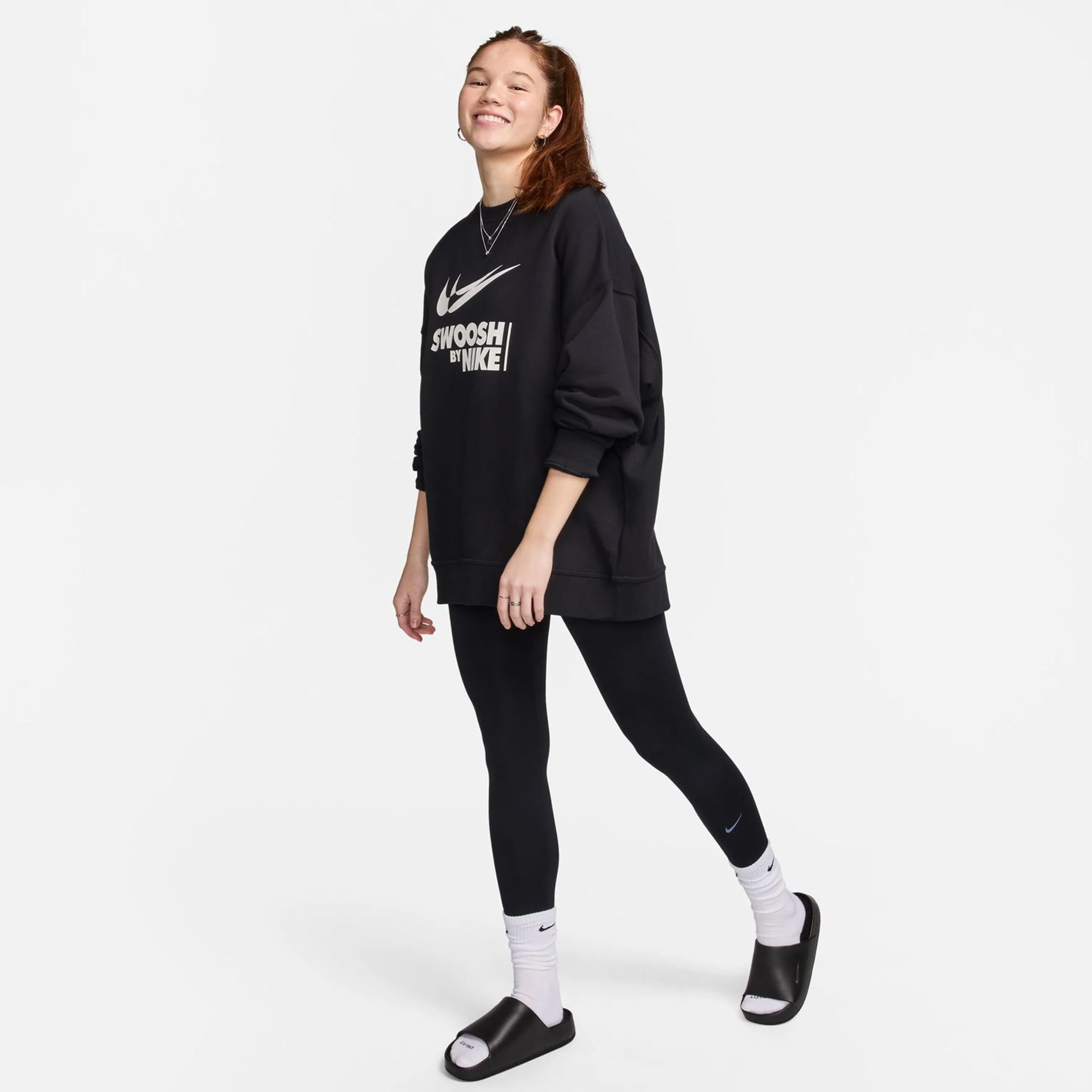 Dri-Fit One High-Waisted Malla Mujeres-Negro - Image 6
