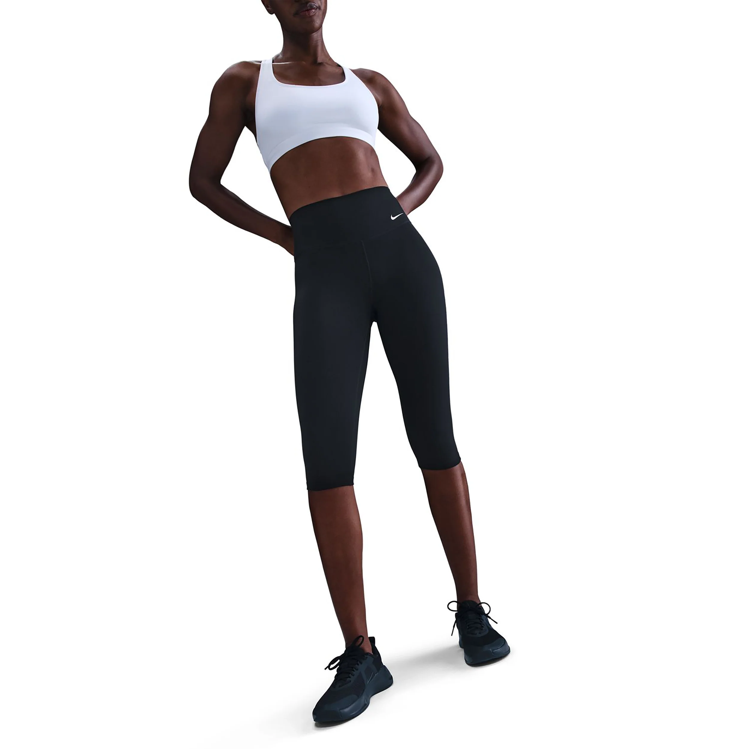 Dri-Fit One Malla Mujeres - negro, blanco - Image 3