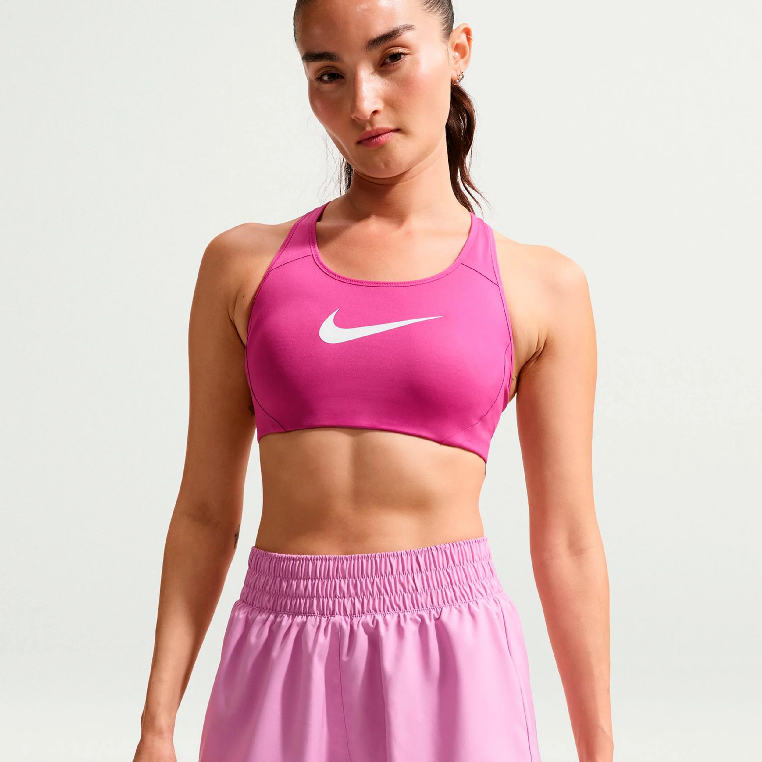 Dri-Fit One Mid Rise 2in1 3in Shorts Mujeres-morado, blanco - Image 7