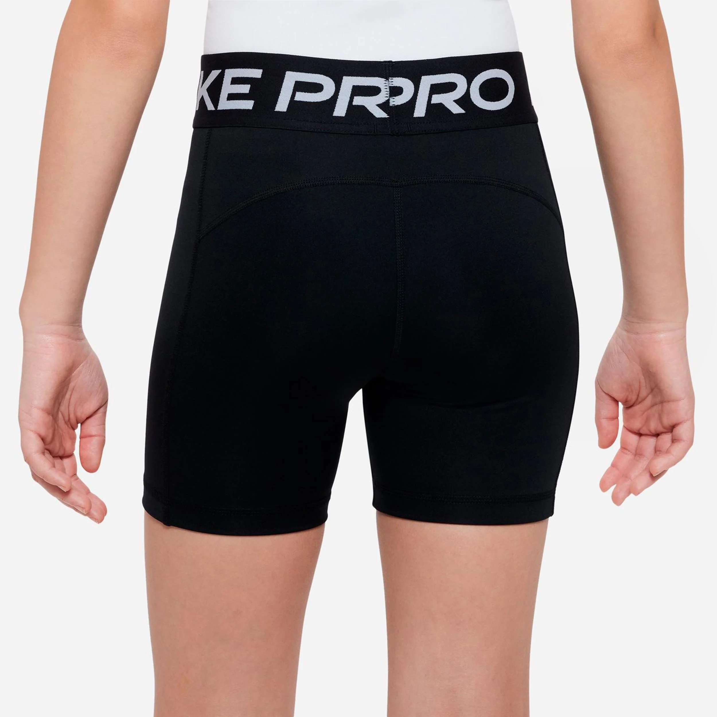 Dri-Fit Pro 5in Shorts con bolsillo para pelota Chicas - negro, blanco - Image 3