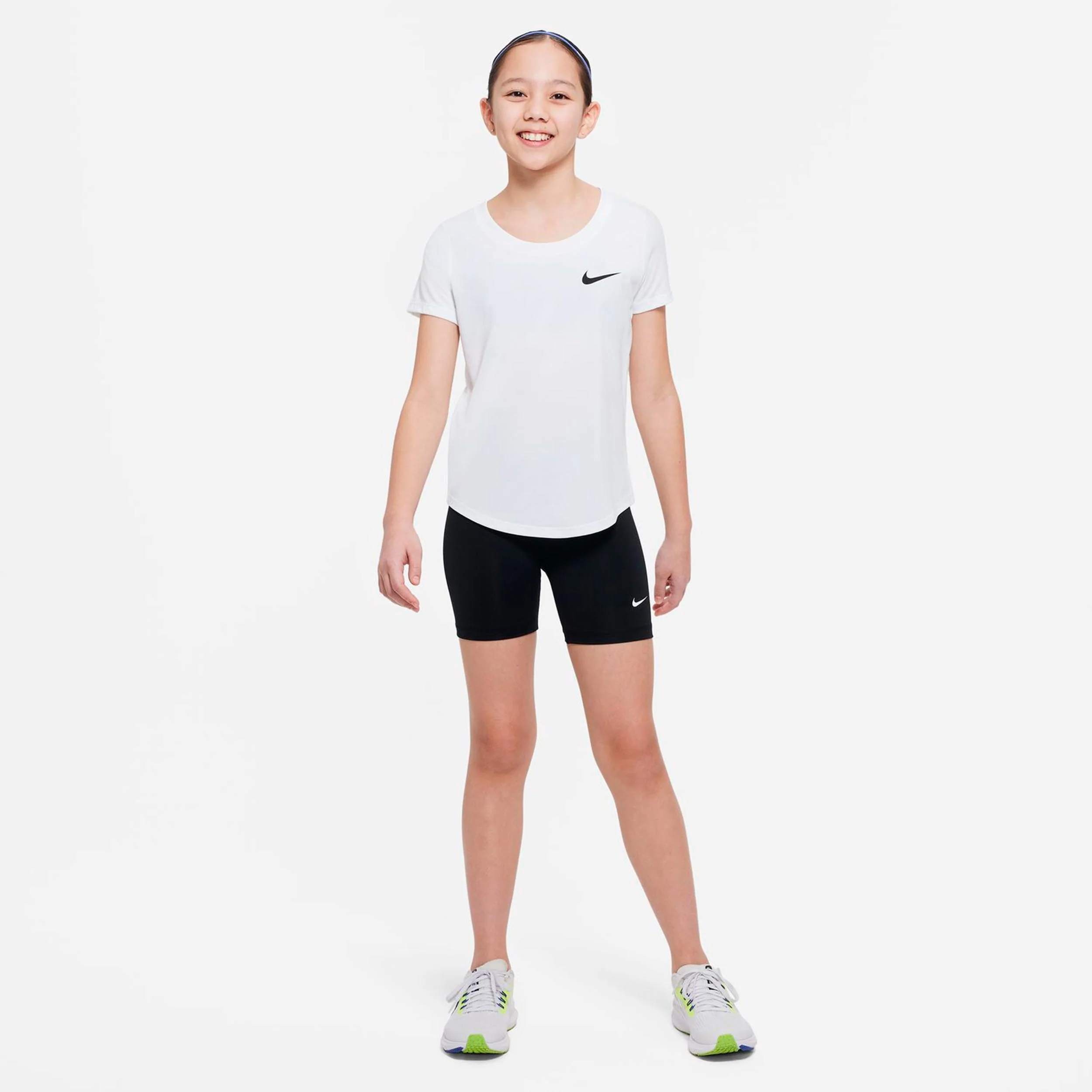 Dri-Fit Pro 5in Shorts con bolsillo para pelota Chicas - negro, blanco - Image 6