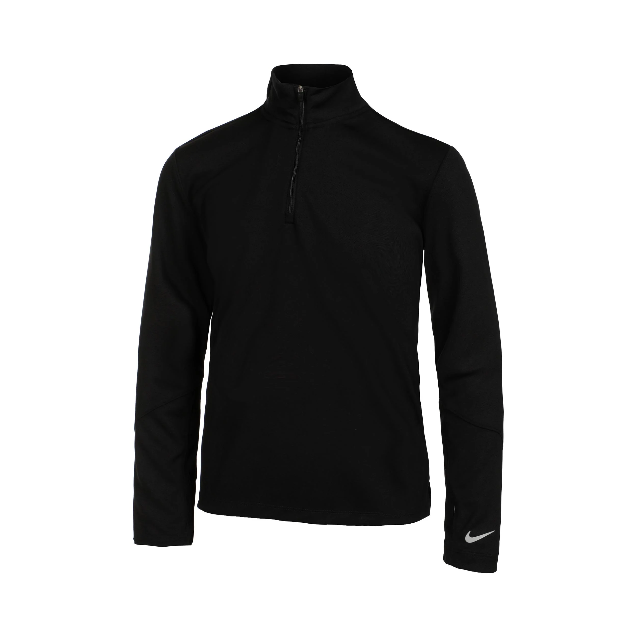 Dri-Fit UV Half-Zip Essential Camiseta De Manga Larga Chicos-Negro