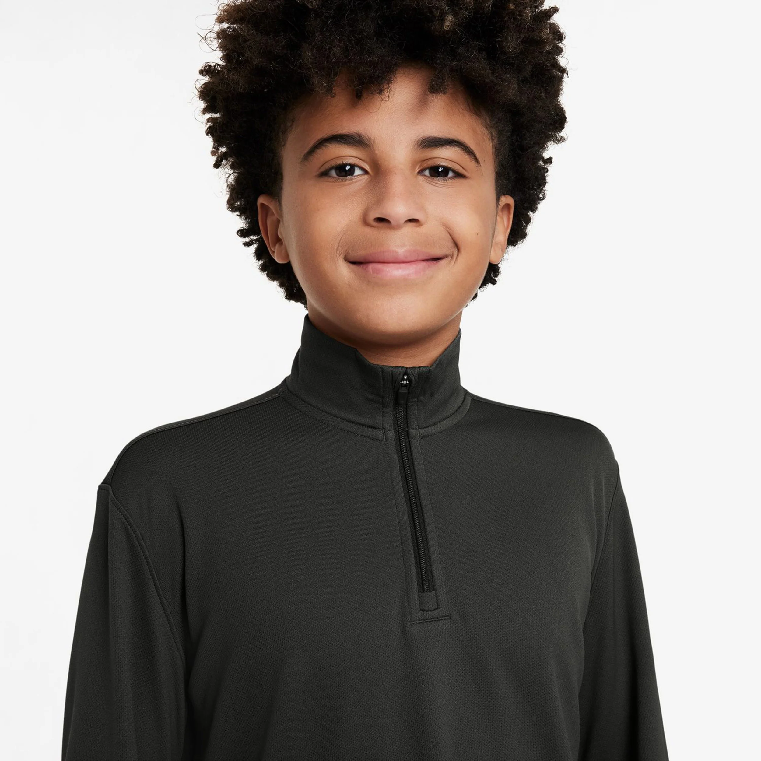 Dri-Fit UV Half-Zip Essential Camiseta De Manga Larga Chicos-Negro - Image 8