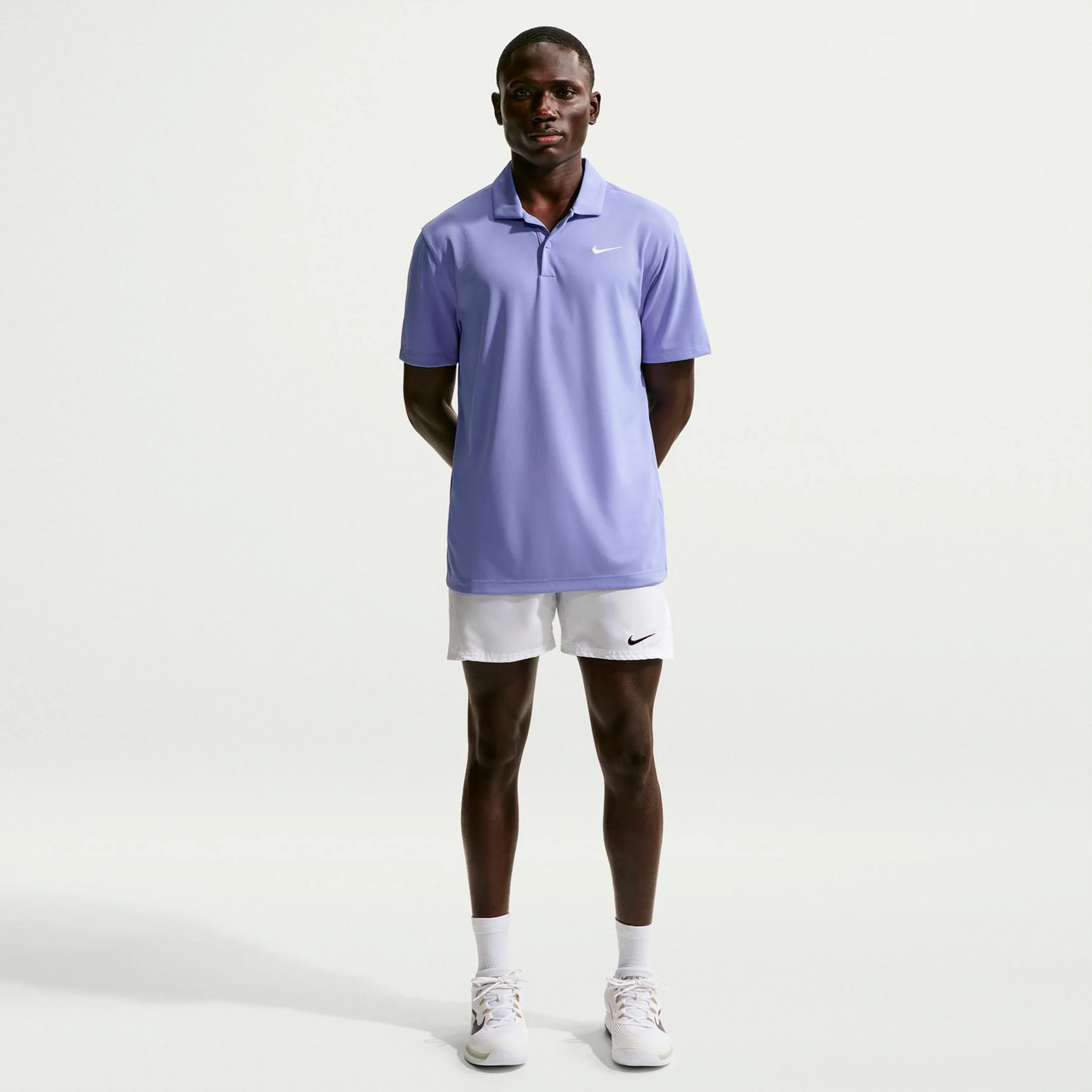 Dri-Fit Victory Court Solid Polo Hombres - azul-gris - Image 2