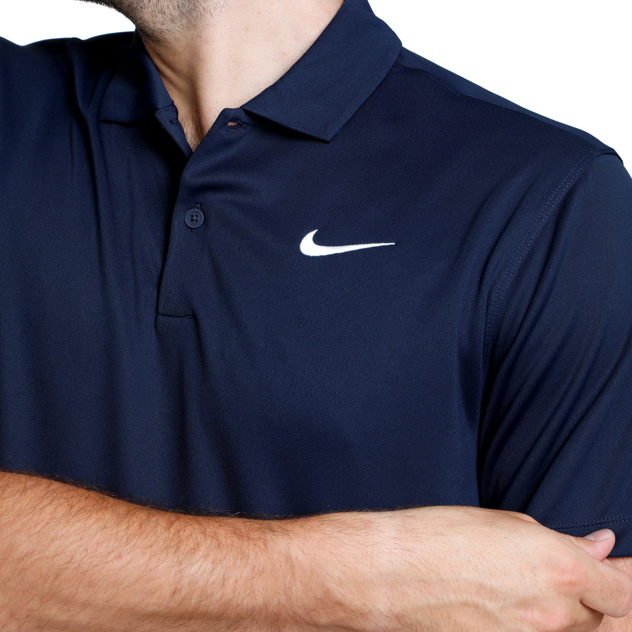 Dri-Fit Victory Court Solid Polo Hombres - azul oscuro - Image 4