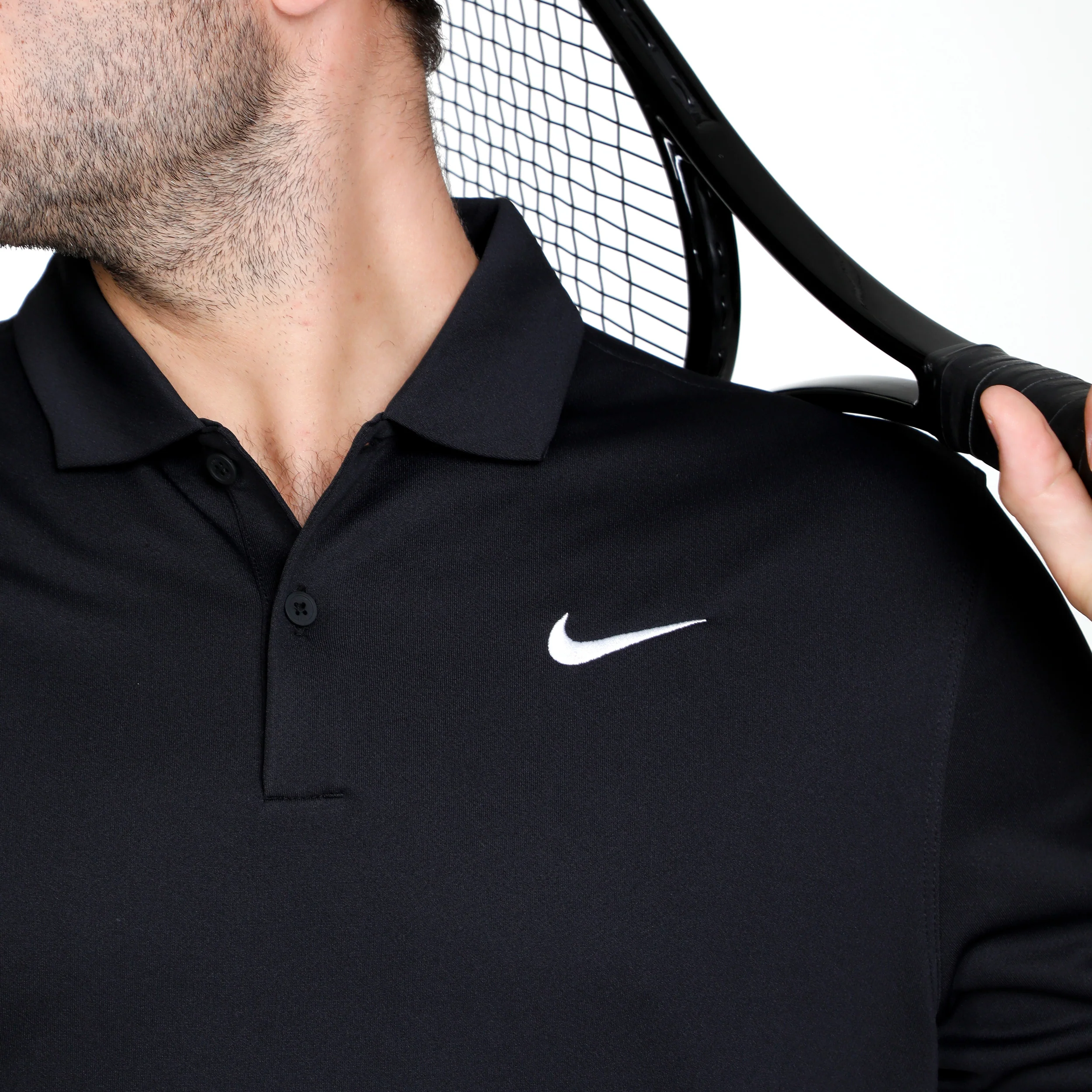 Dri-Fit Victory Court Solid Polo Hombres - negro - Image 6