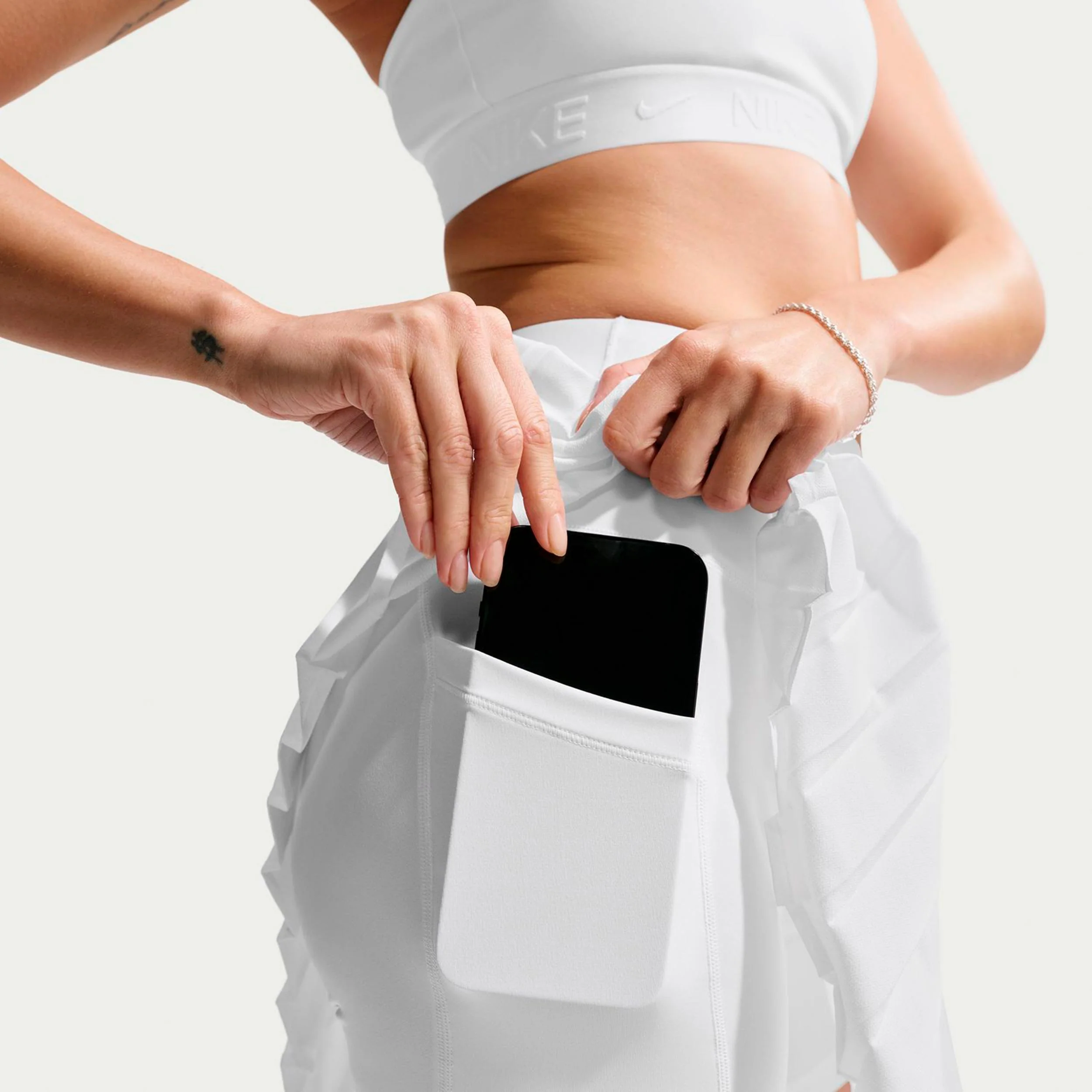 Dri-Fit Victory High Rise Pleated Falda Mujeres-blanco - Image 6