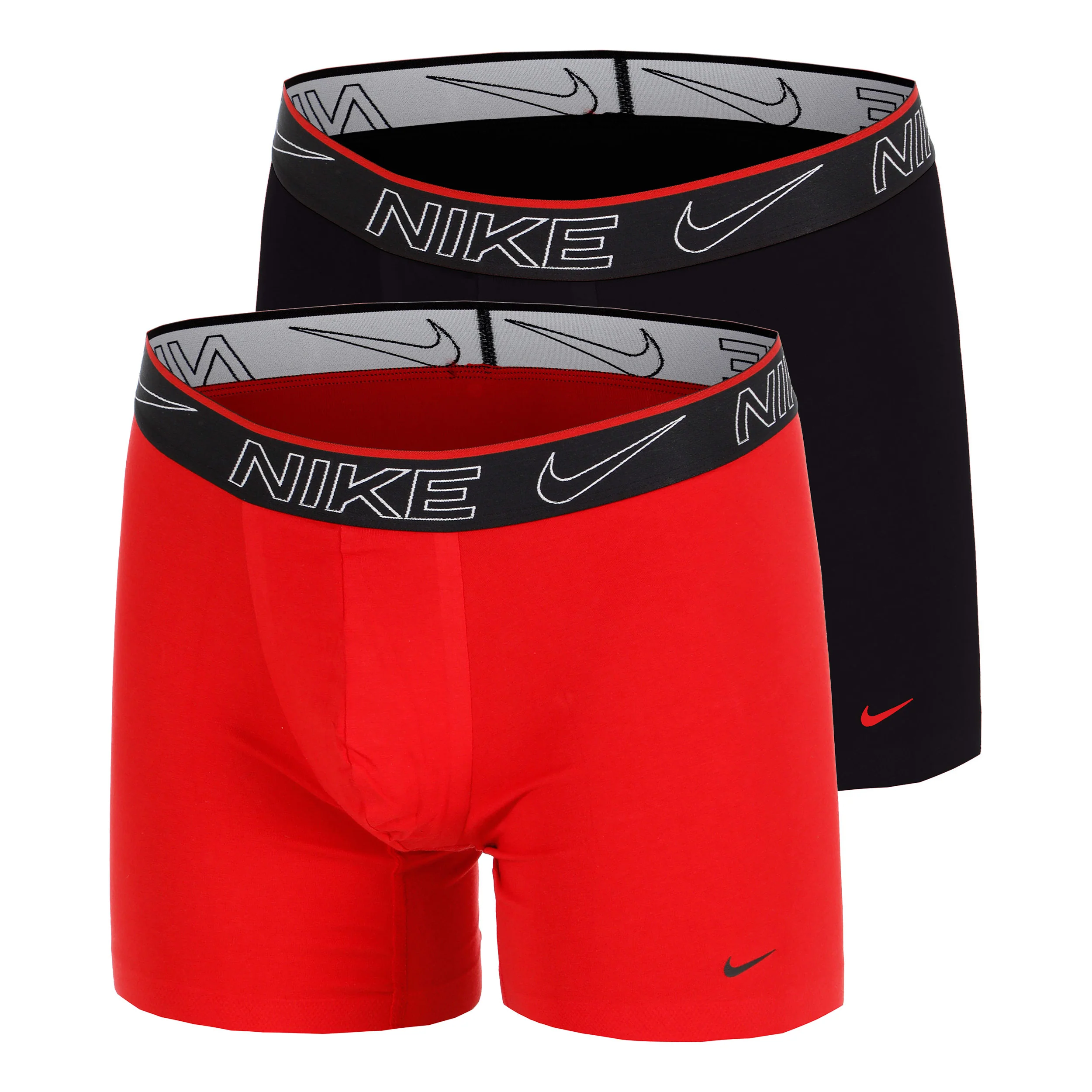 Elite Cotton Stretch Calzoncillos Tipo Bóxer Pack De 2 Hombres-Negro,Rojo