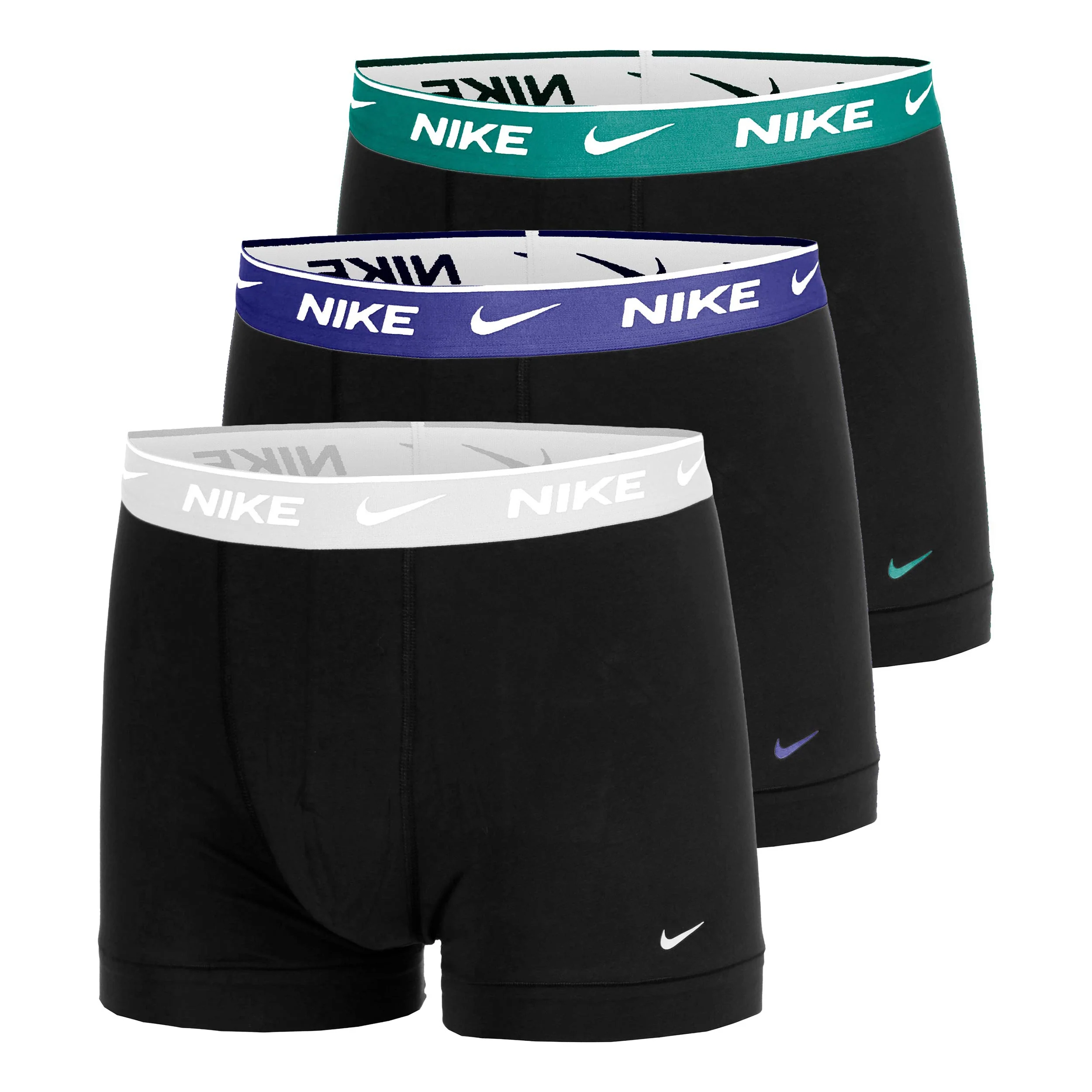 Essential Cotton Stretch Trunk Calzoncillos tipo bóxer Pack de 3 Hombres - negro, azul