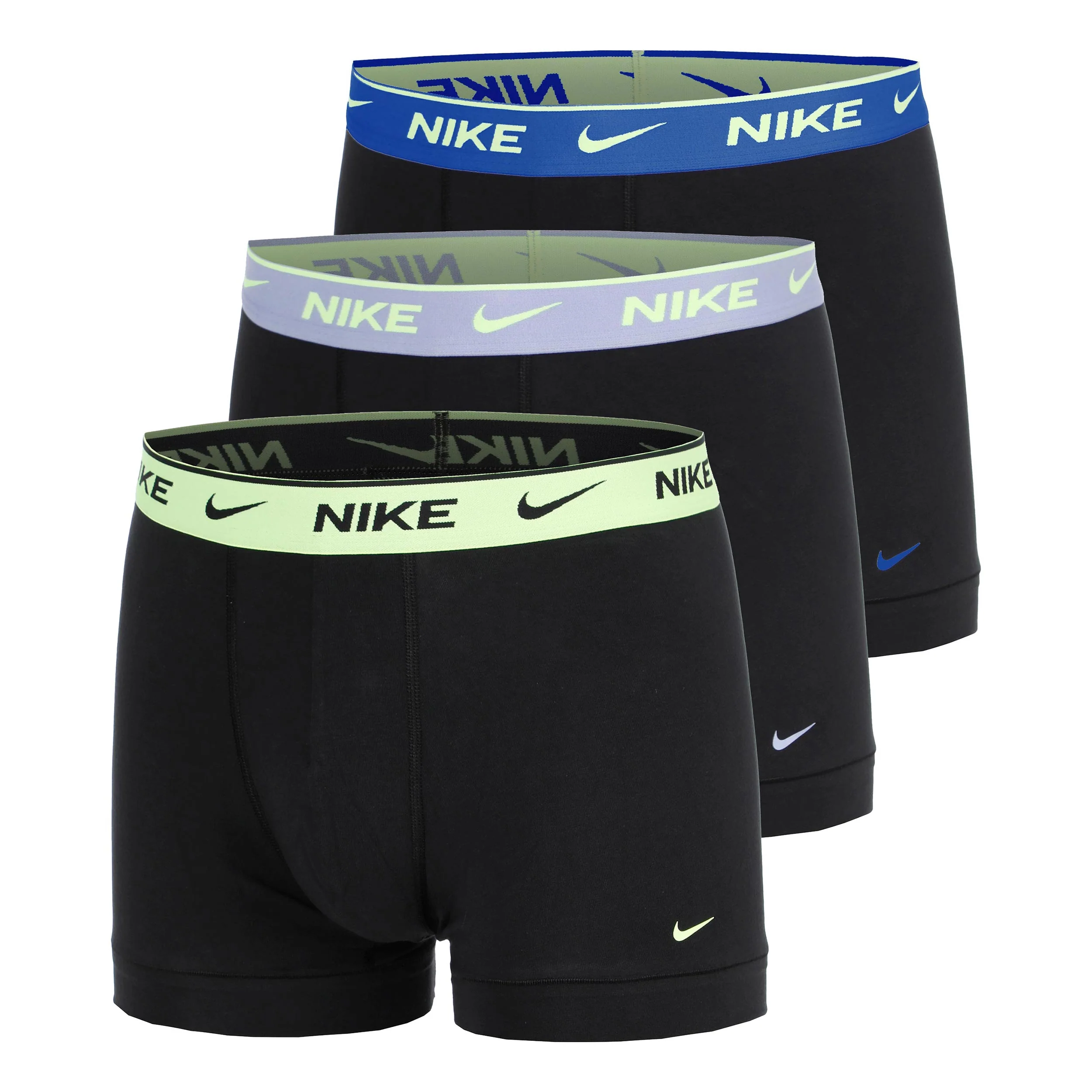 Essential Cotton Stretch Trunk Calzoncillos tipo bóxer Pack de 3 Hombres - negro, turquesa