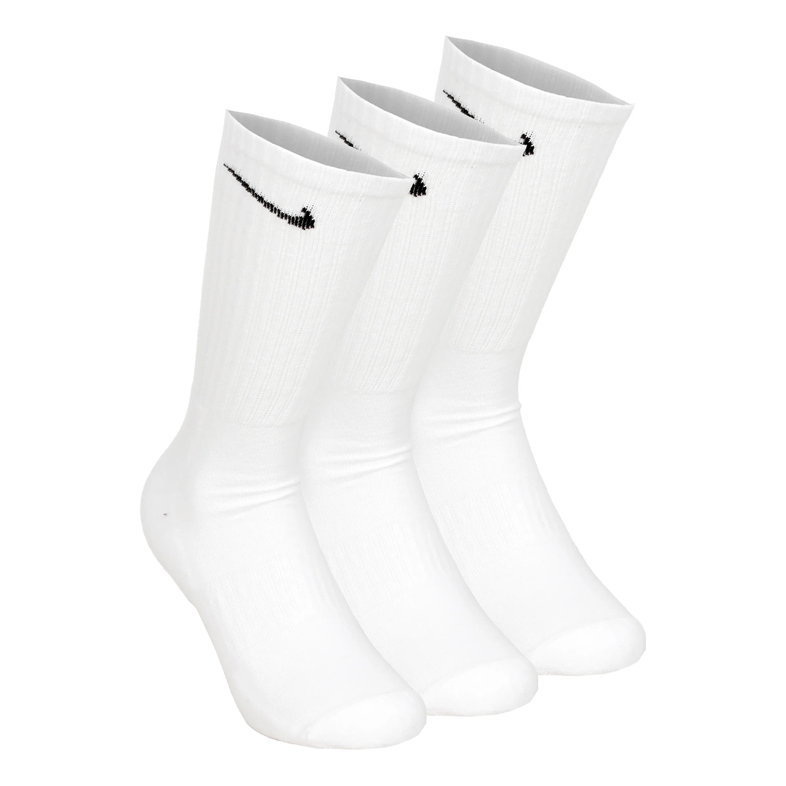 Everyday Cushioned Calcetines de tenis Pack de 3 Unisex - blanco, negro
