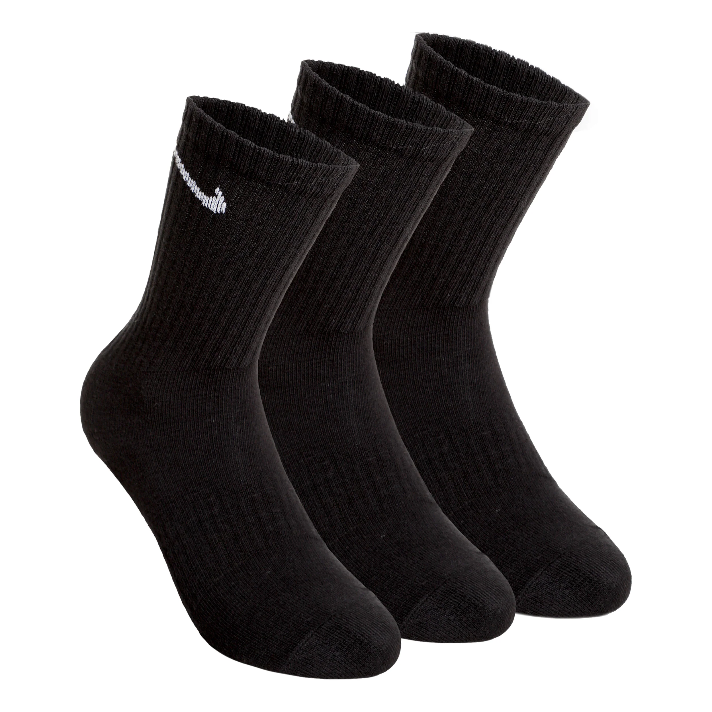 Everyday Cushioned Calcetines de tenis Pack de 3 Unisex - negro