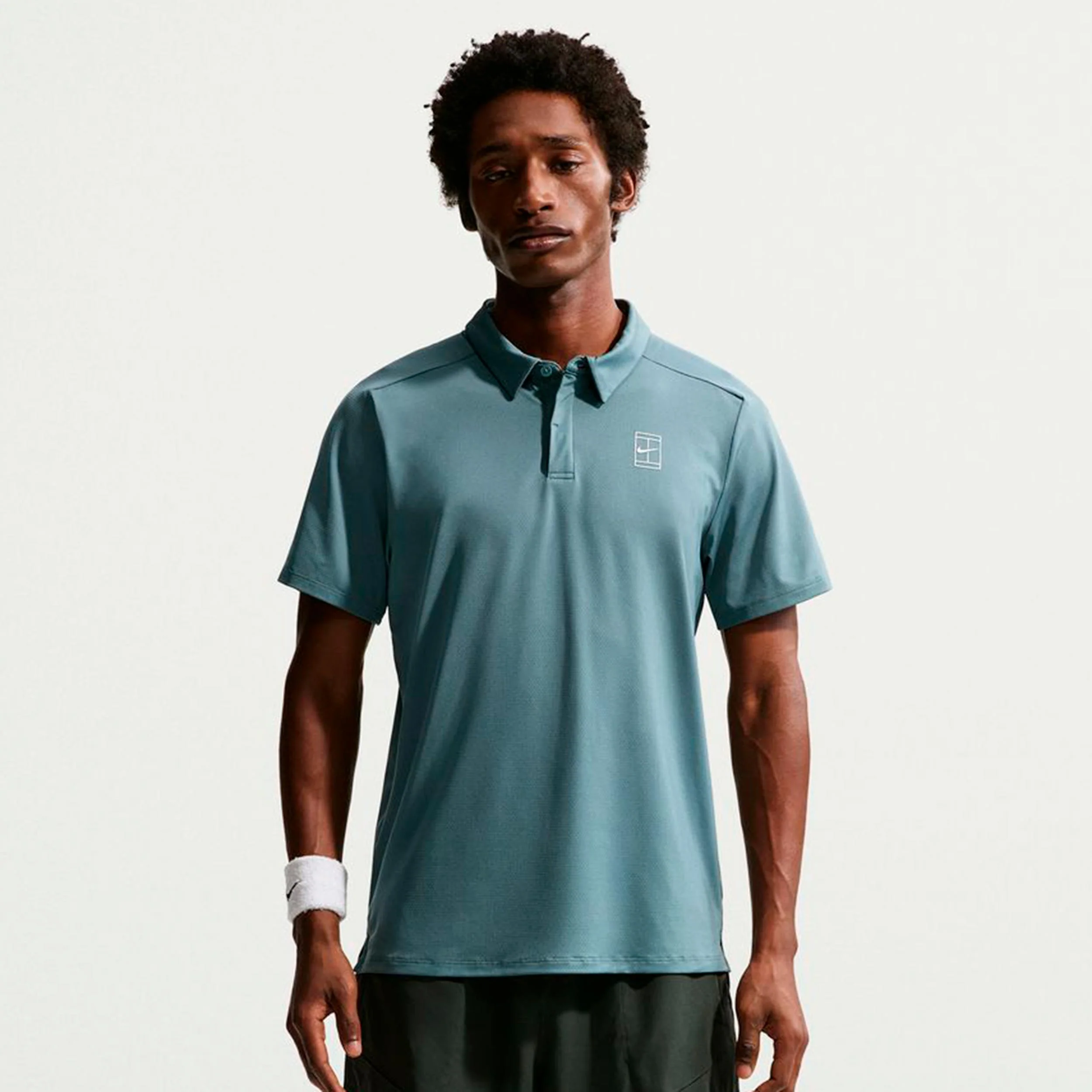 Jannik Sinner Court Dri-FIT Advantage Polo Hombres - azul-gris