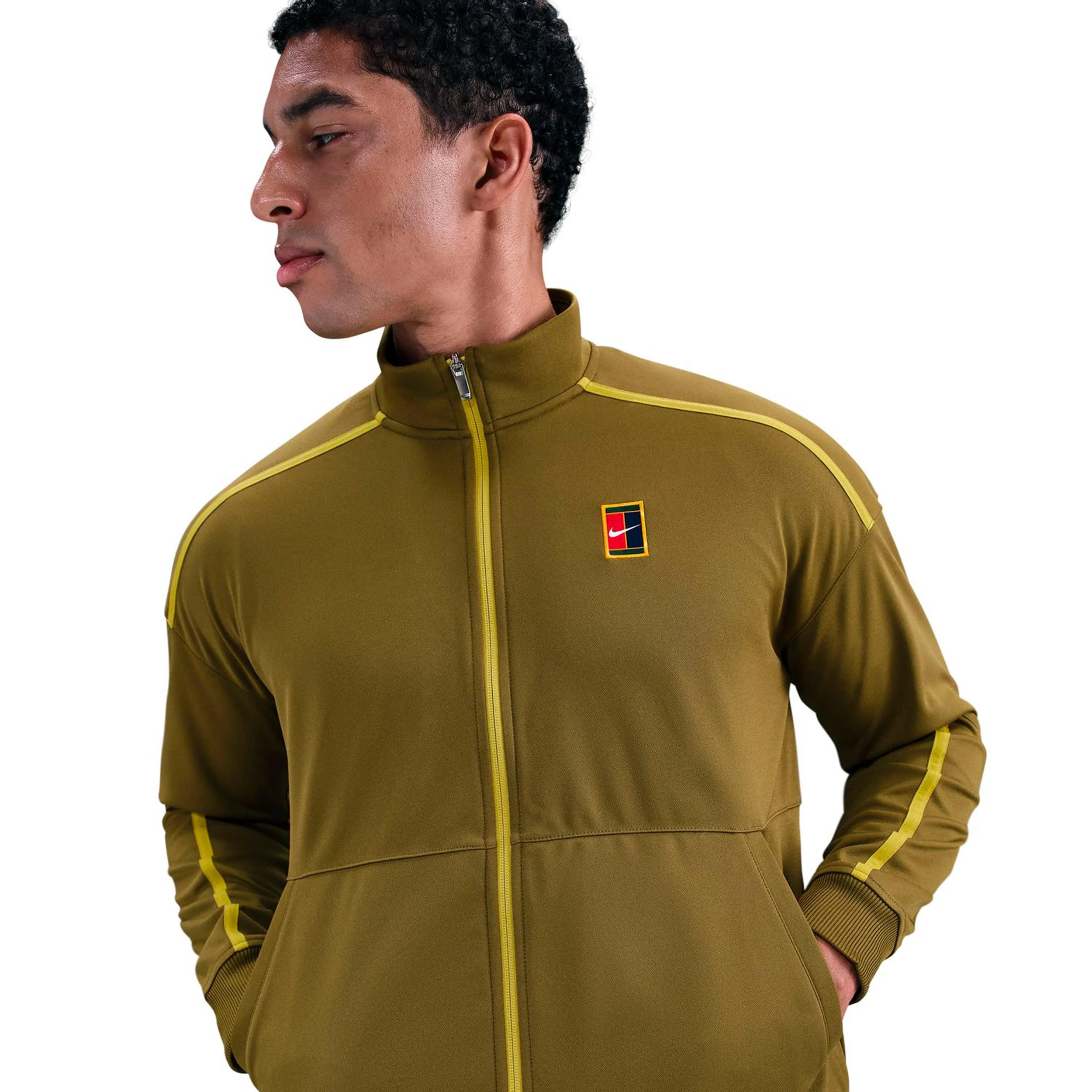Jannik Sinner Court Heritage Chaqueta de entrenamiento Hombres-oliva
