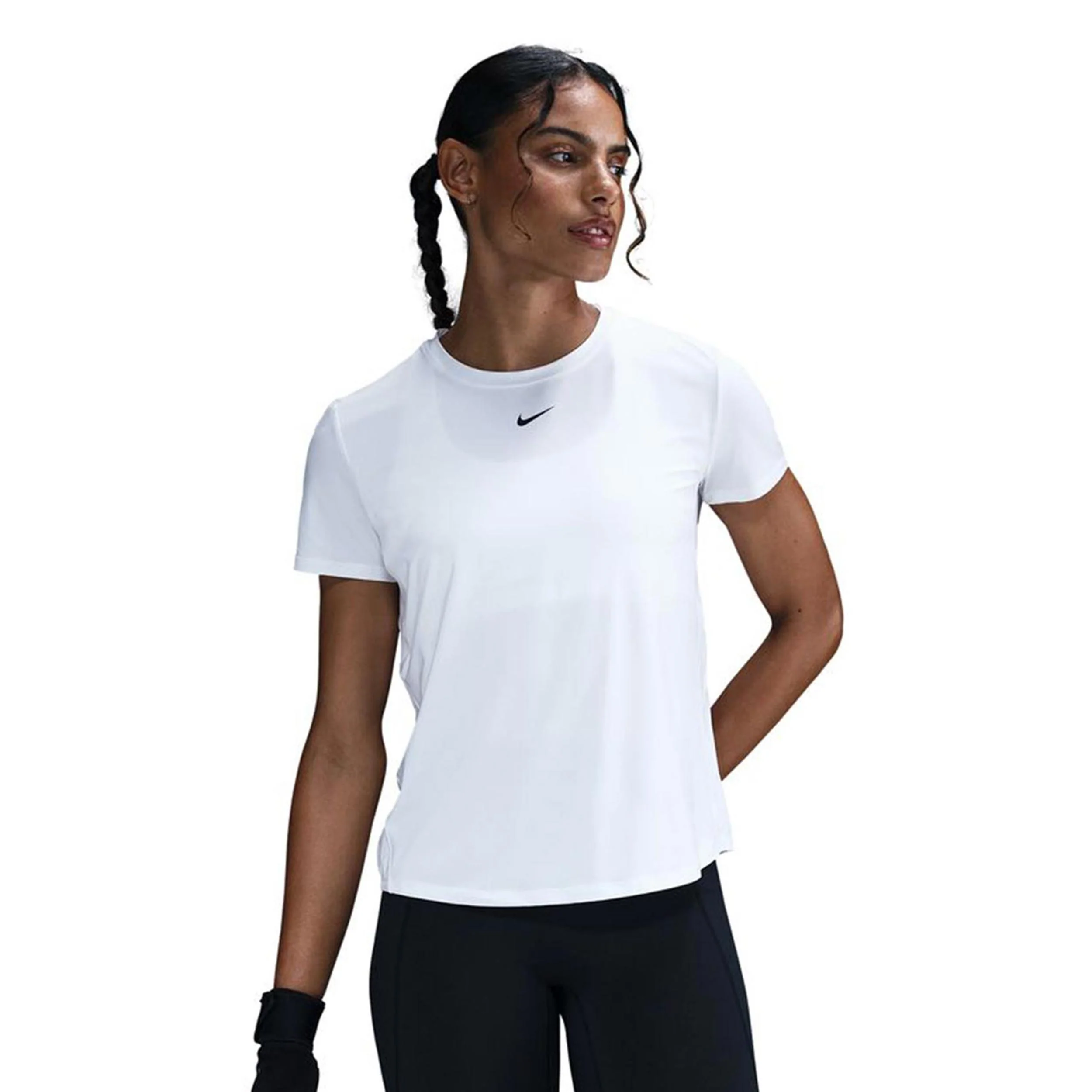One Classic Dri-Fit Camiseta De Manga Corta Mujeres-Blanco