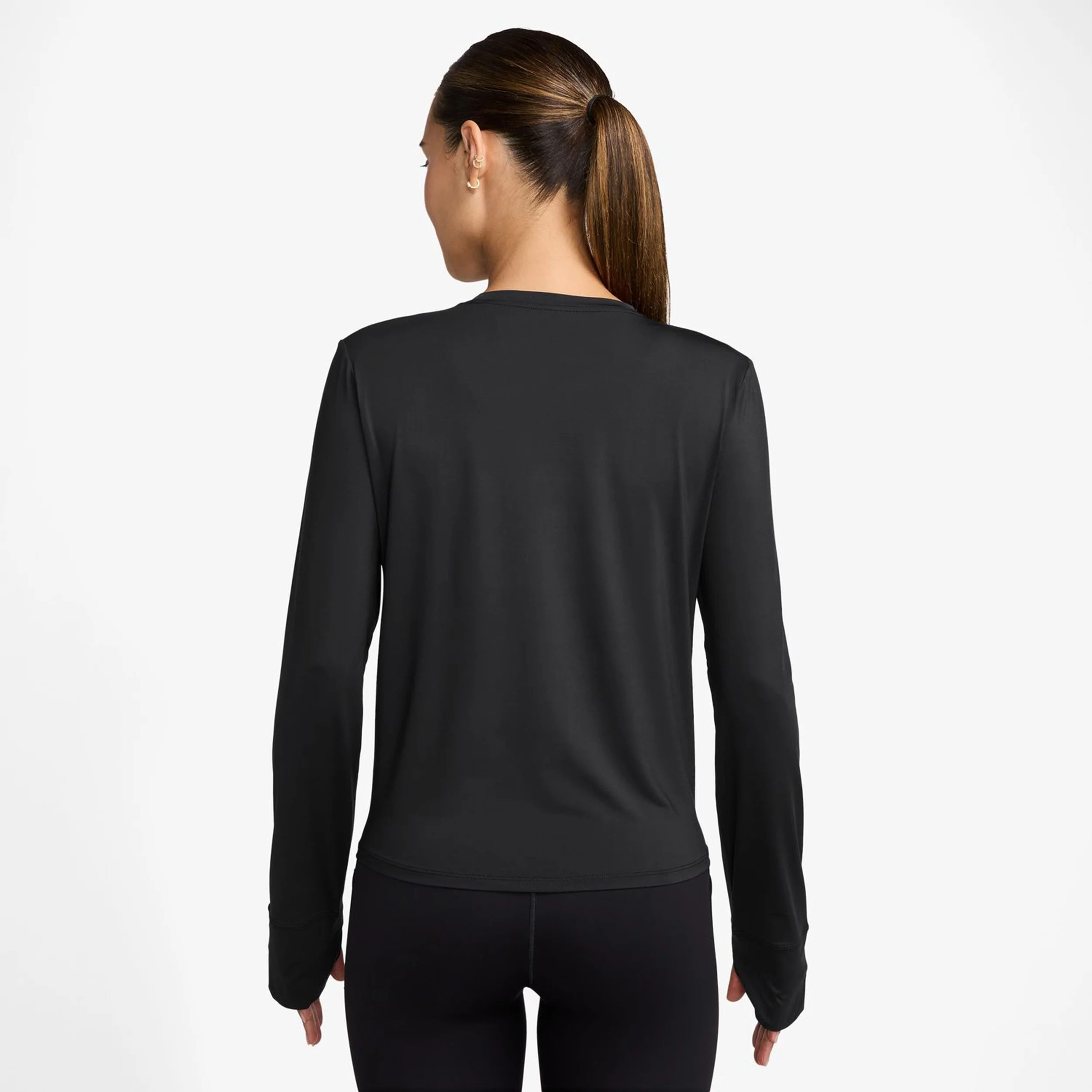 One Classic Dri-FIT Longsleeve Camiseta De Manga Larga Mujeres-Negro - Image 2