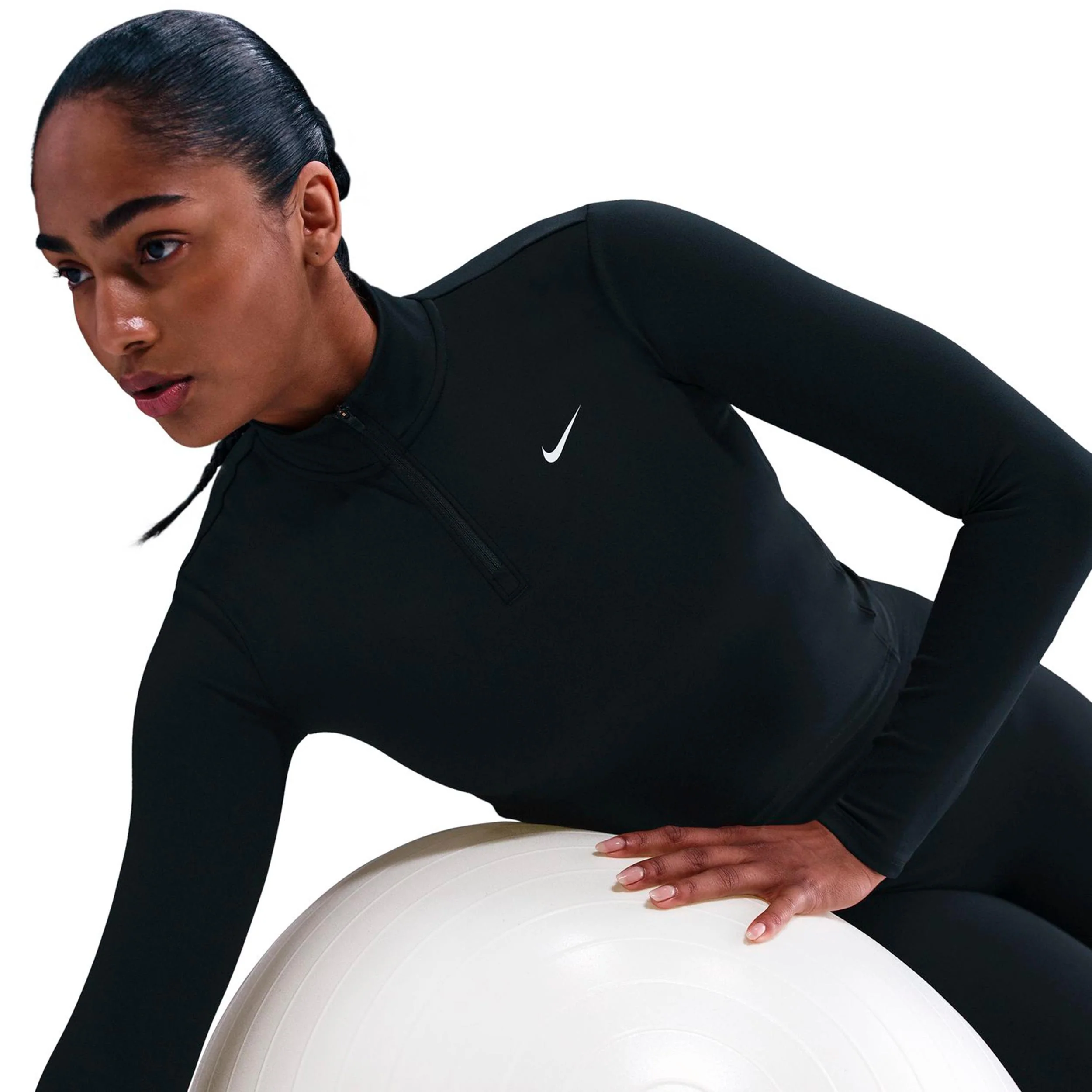One Dri-Fit Quarter Zip Camiseta de manga larga Mujeres - negro - Image 5