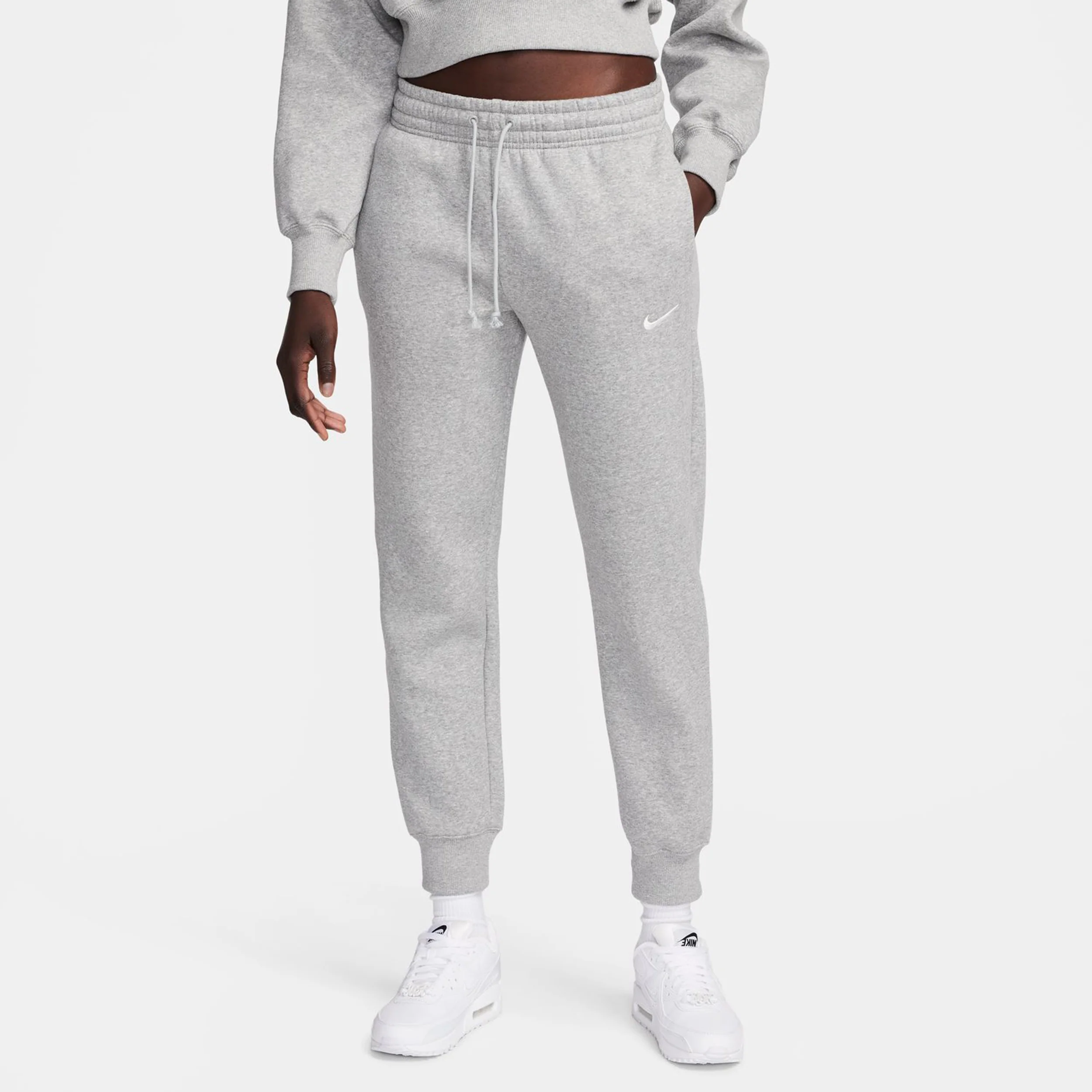Phoenix Fleece Mid Rise Pantalón de entrenamiento Mujeres - gris claro, - Image 5