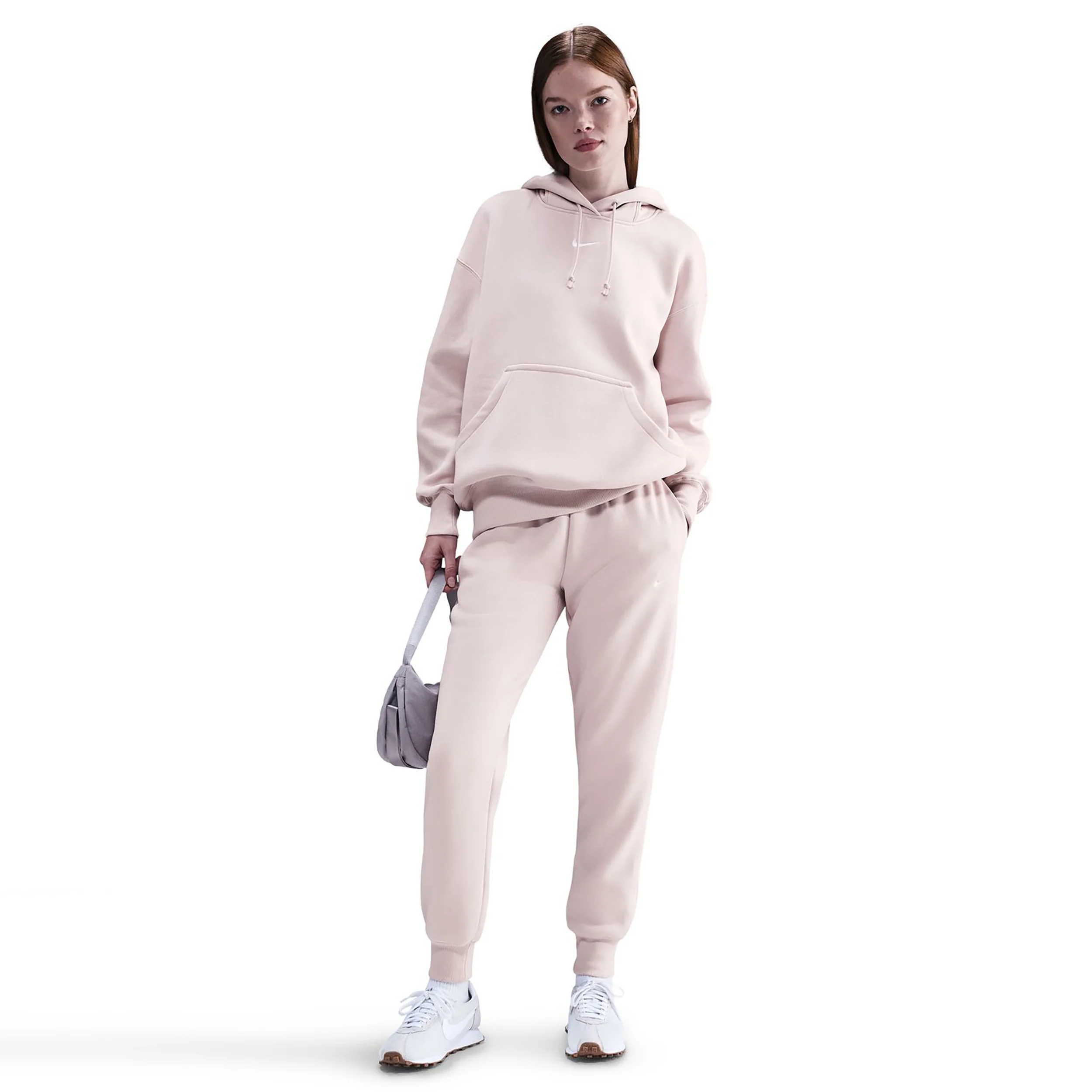 Phoenix Fleece Mid Rise Pantalón de entrenamiento Mujeres-rosa viejo