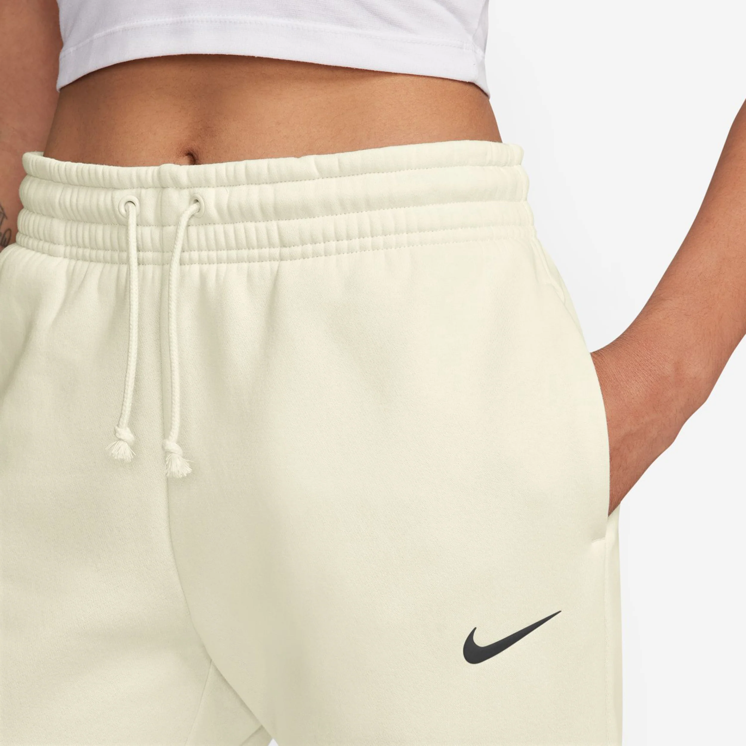 Phoenix Fleece Pantalón De Entrenamiento Mujeres-Crema,Negro - Image 7
