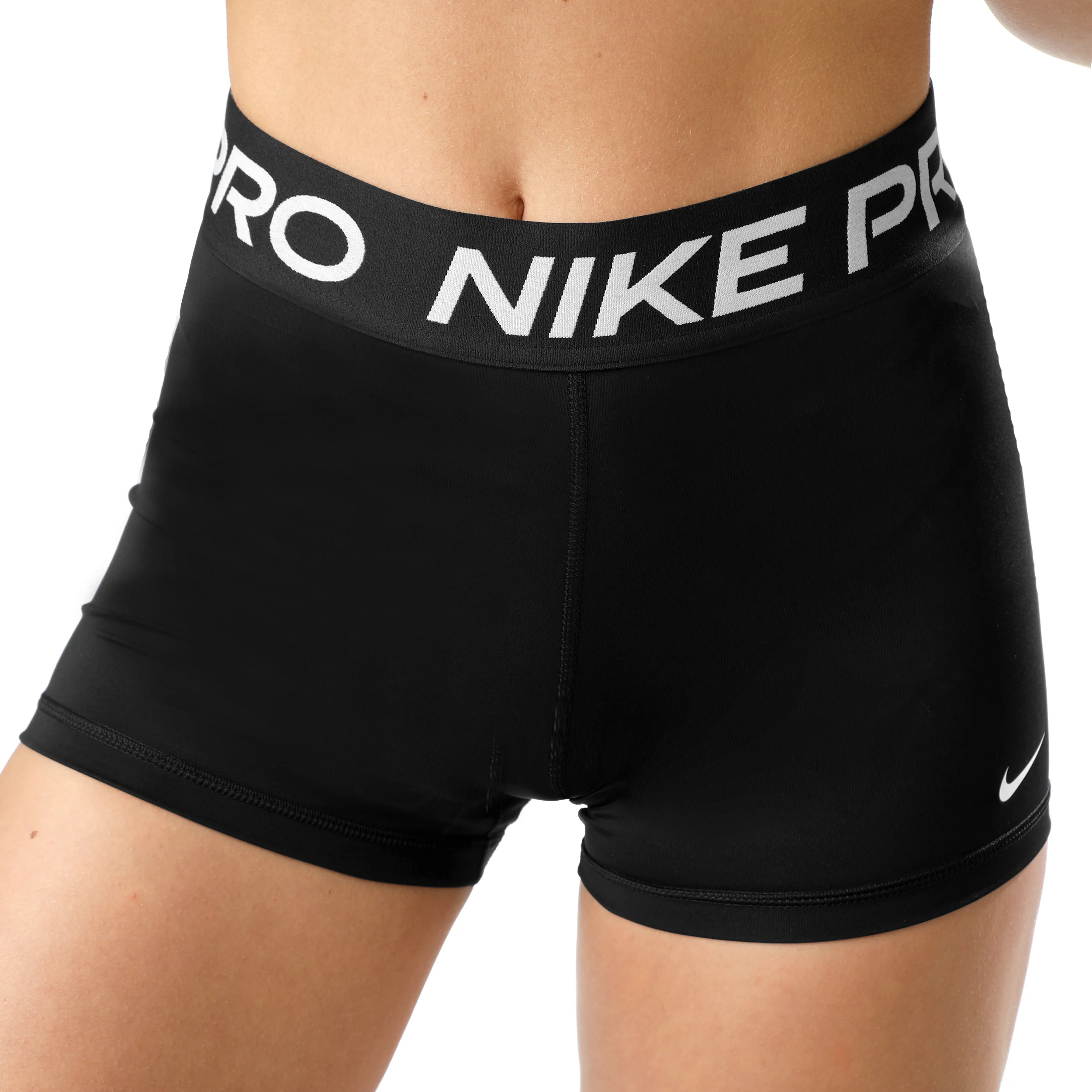 Pro 3in Shorts Con Bolsillo Para Pelota Mujeres-Negro,Blanco - Image 5