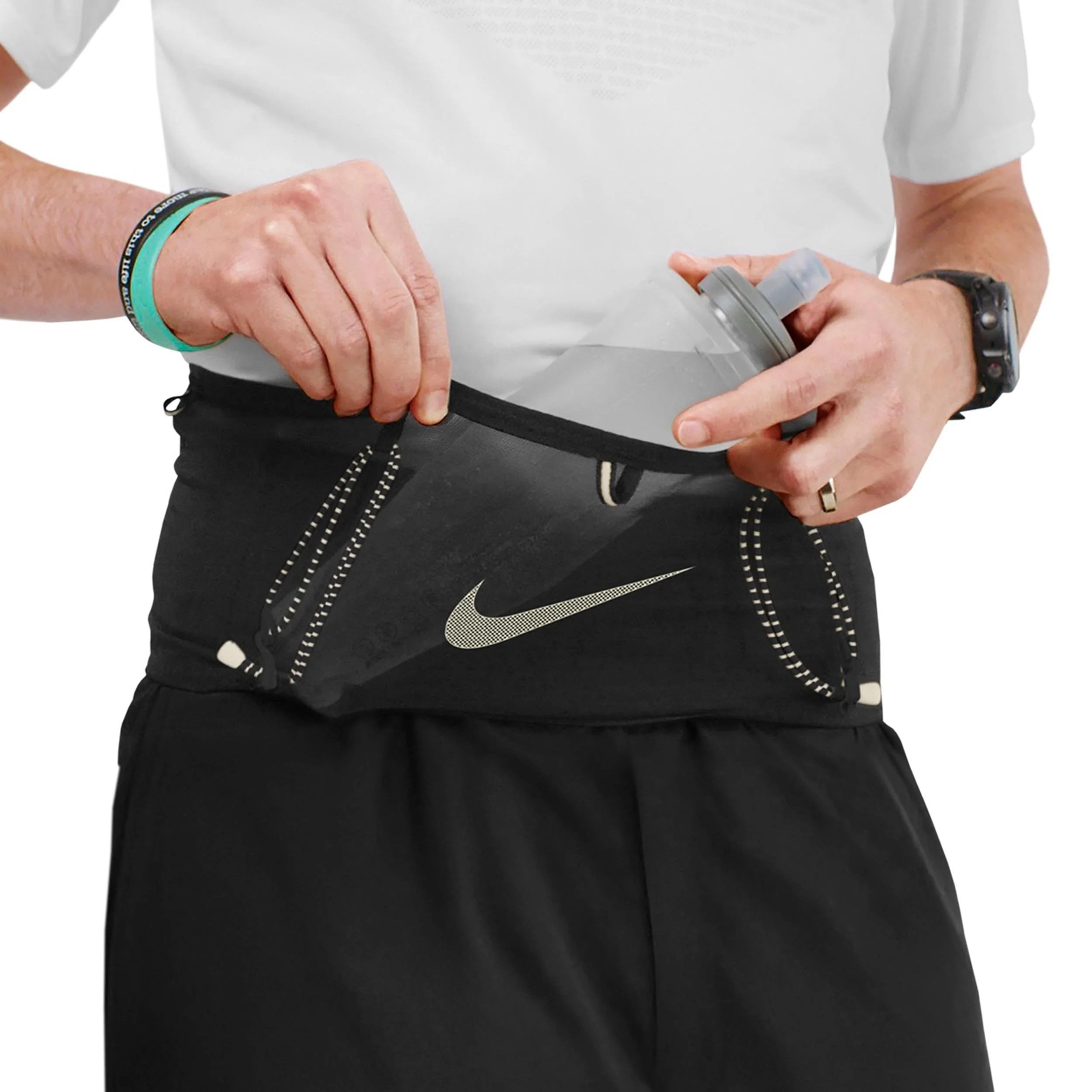 Run Belt Cinturón para correr - negro, blanco - Image 5