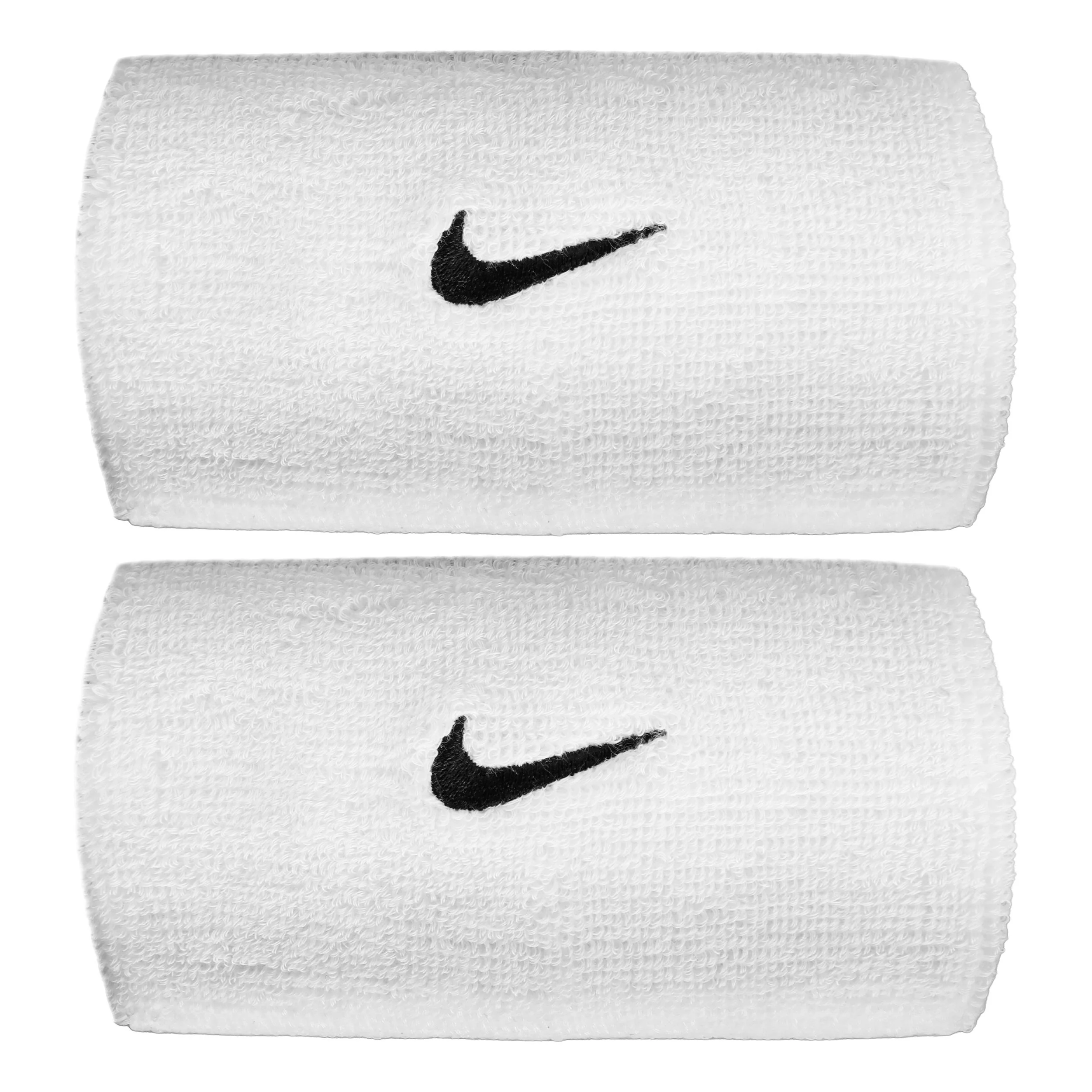 Swoosh Classic Doublewide Cinta para sudor largo - blanco, negro