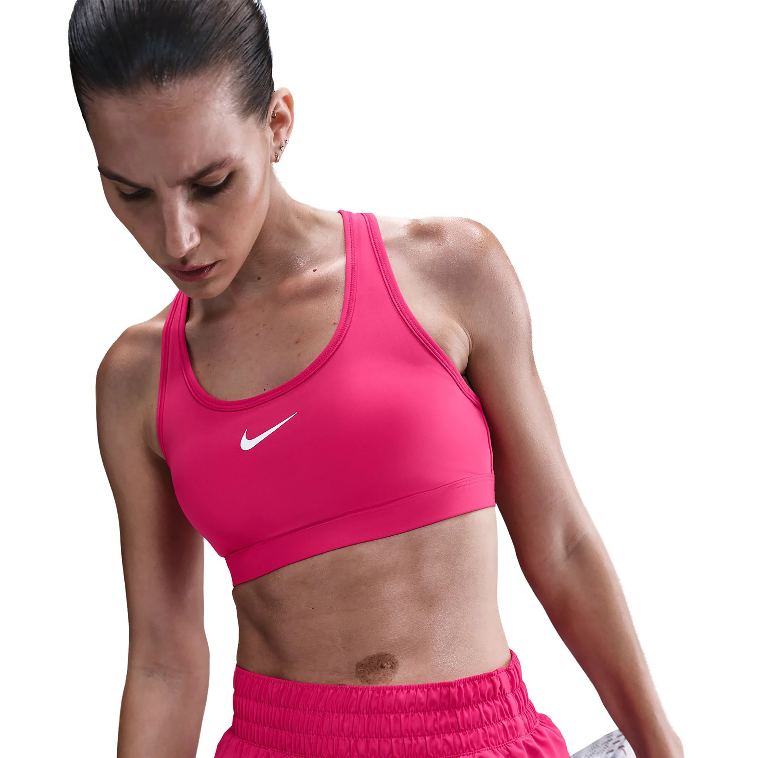 Swoosh Medium Sujetador deportivo Mujeres - berry, blanco