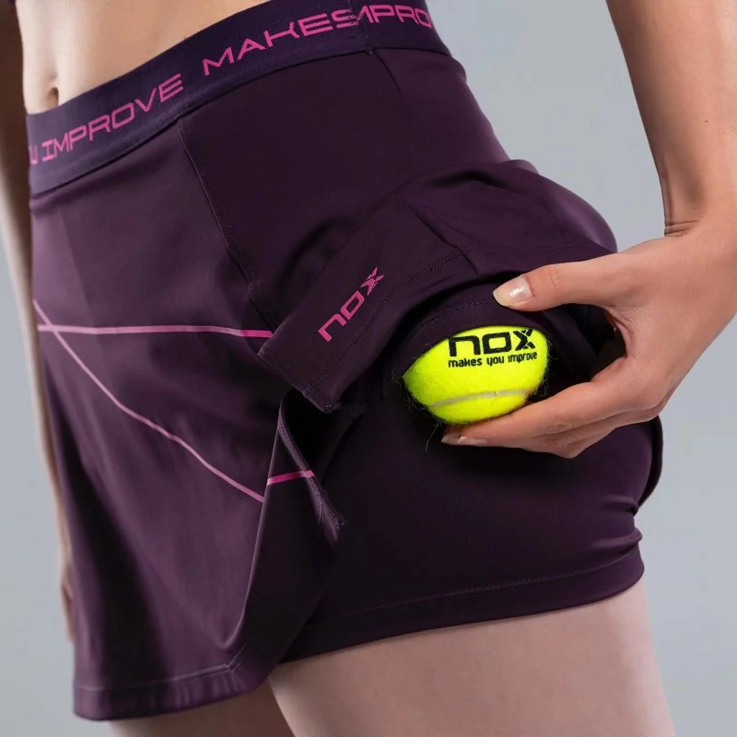 Pro Falda Mujeres-negro,lila - Image 5