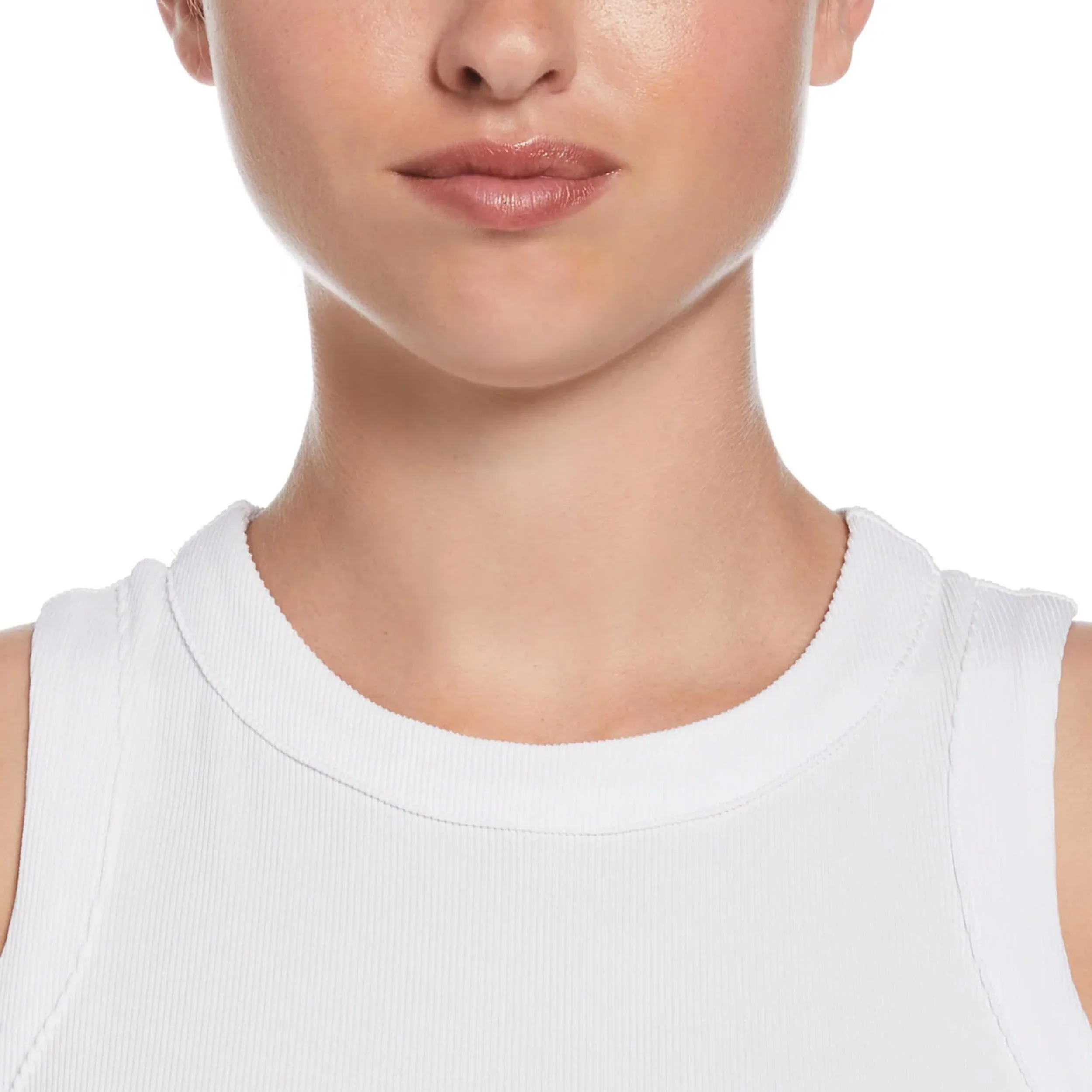 Rib Camiseta De Tirantes Mujeres-Blanco - Image 3