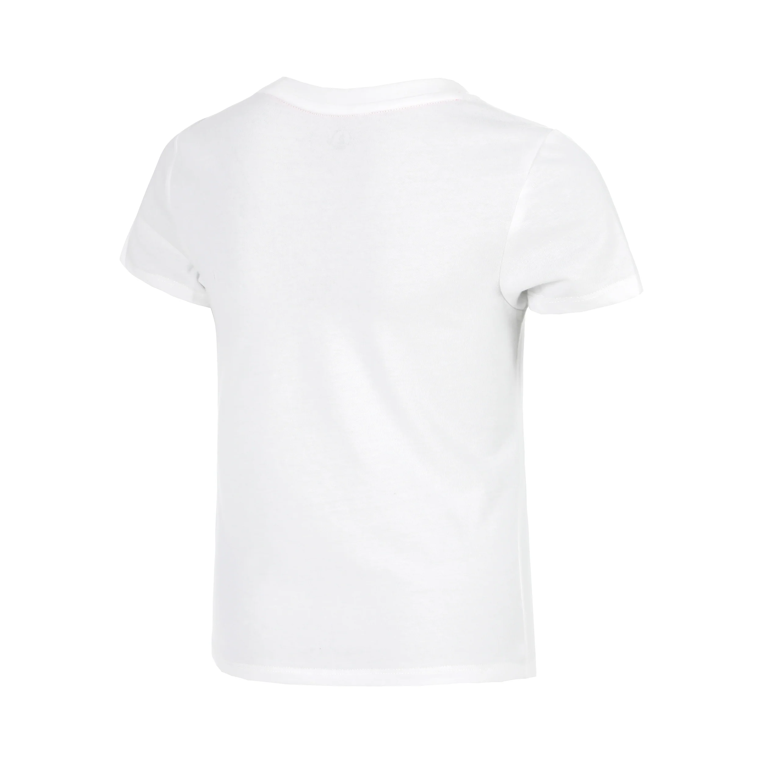 Baseline Logo Camiseta de manga corta Chicas-blanco, rosa neón - Image 2