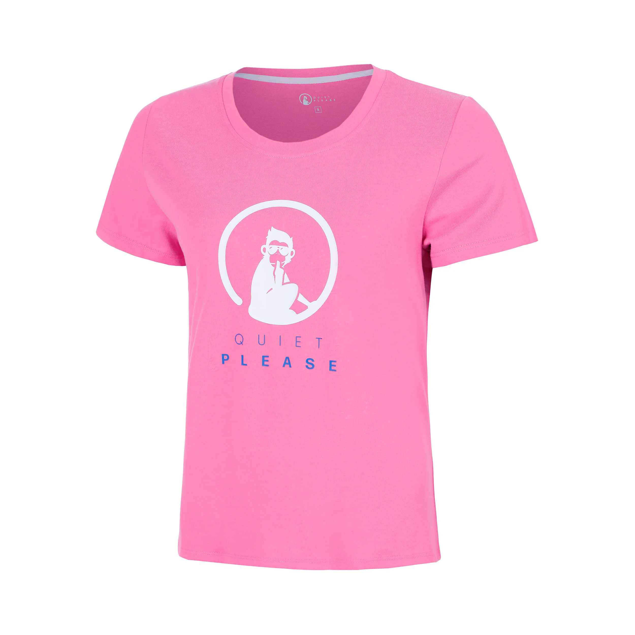Baseline Logo Camiseta de manga corta Chicas-rosa, blanco