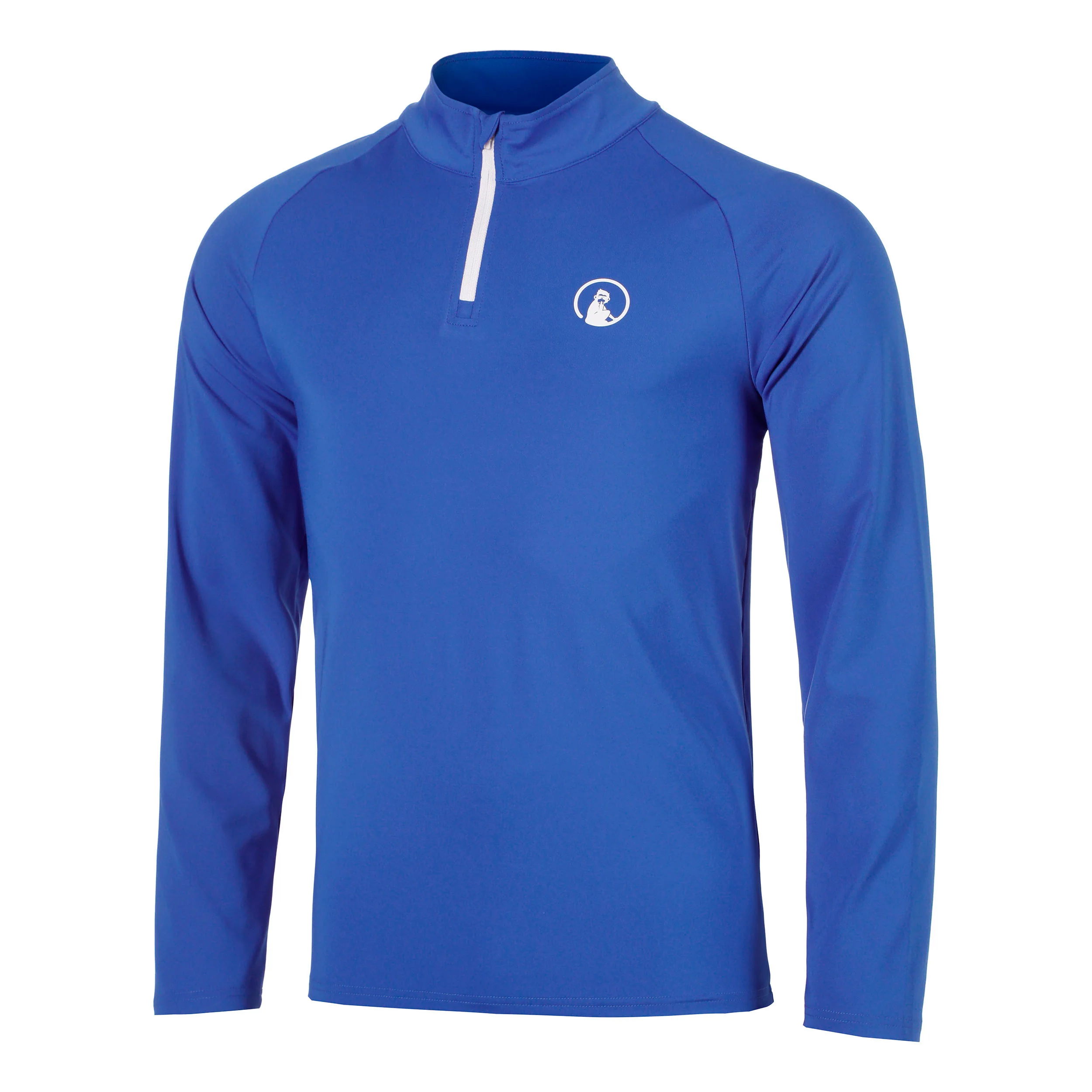 Big Serve 1/4 Zip Camiseta de manga larga Hombres - azul, blanco