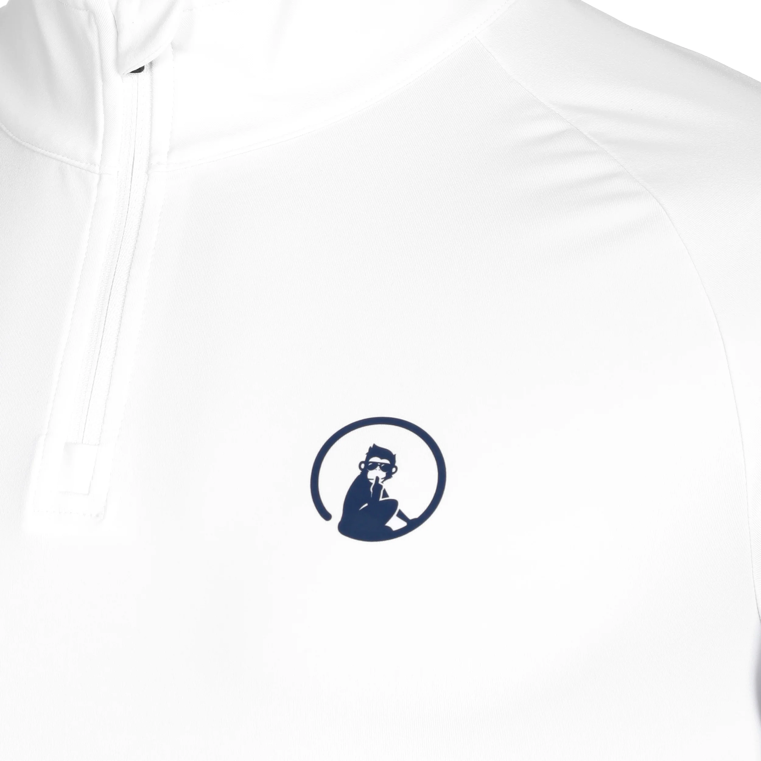Big Serve 1/4 Zip Camiseta De Manga Larga Hombres-Blanco - Image 6