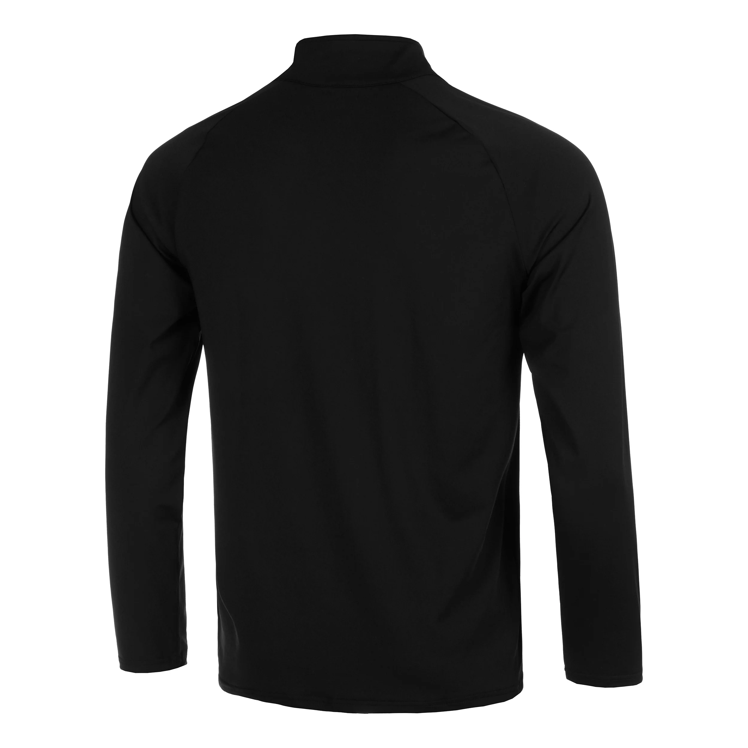 Big Serve 1/4 Zip Camiseta De Manga Larga Hombres-Negro - Image 2