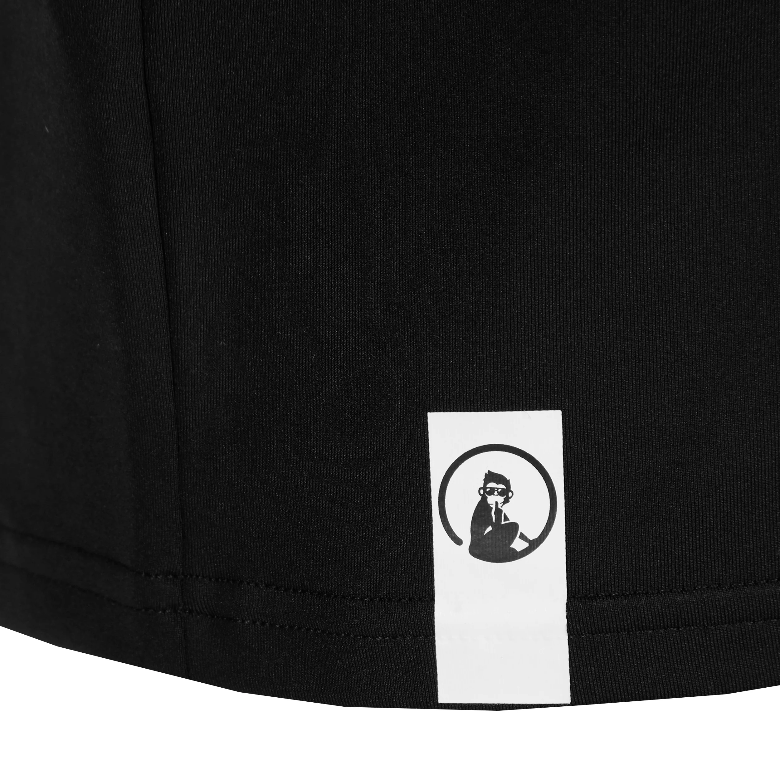 Big Serve 1/4 Zip Camiseta De Manga Larga Hombres-Negro - Image 4