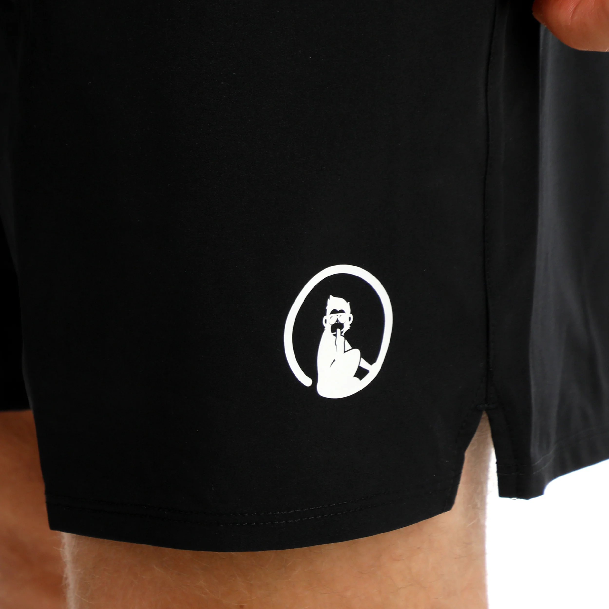 Challenger 2in1 7inch Shorts Hombres-Negro,Blanco - Image 10