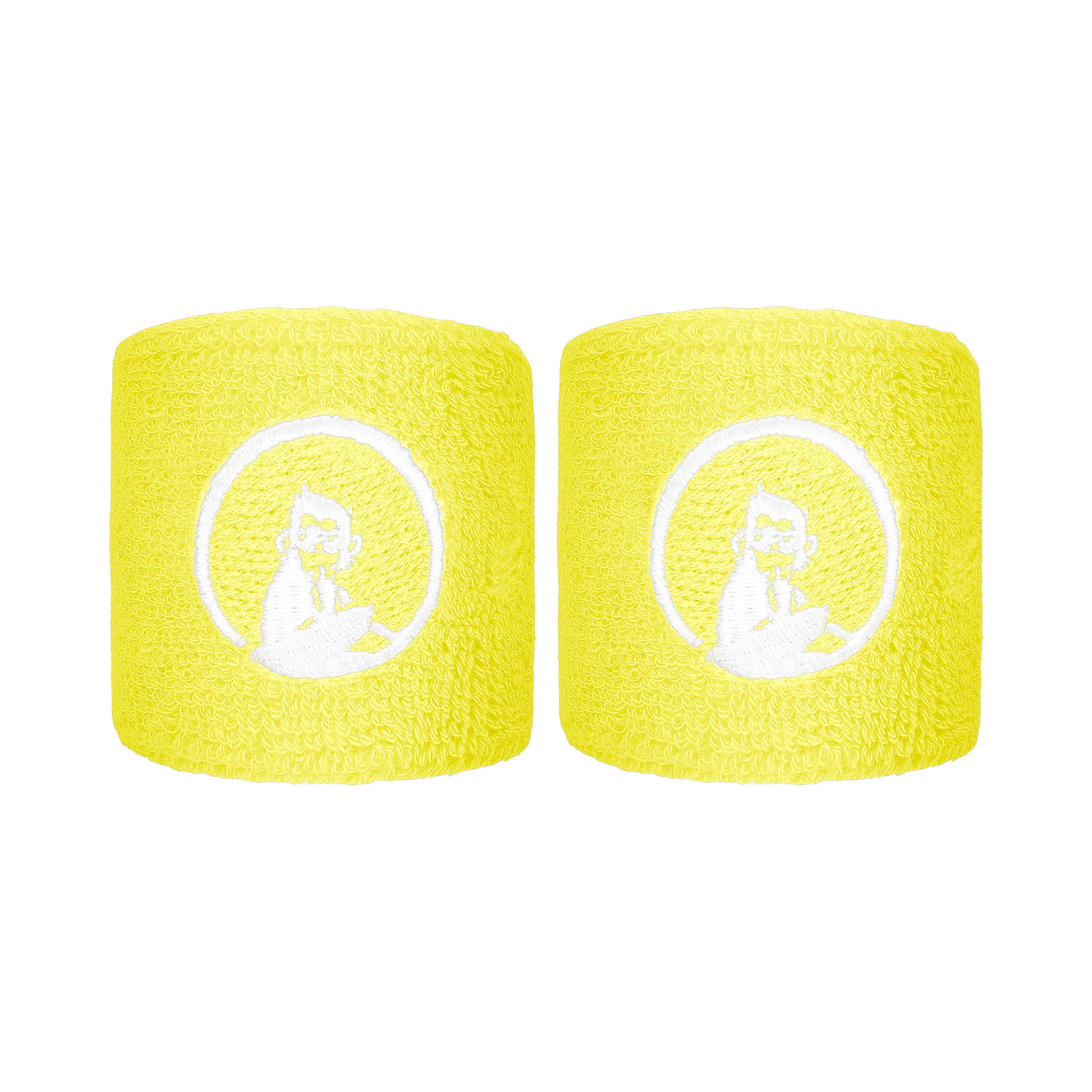 Cinta para sudor Pack de 2 corto - amarillo, blanco