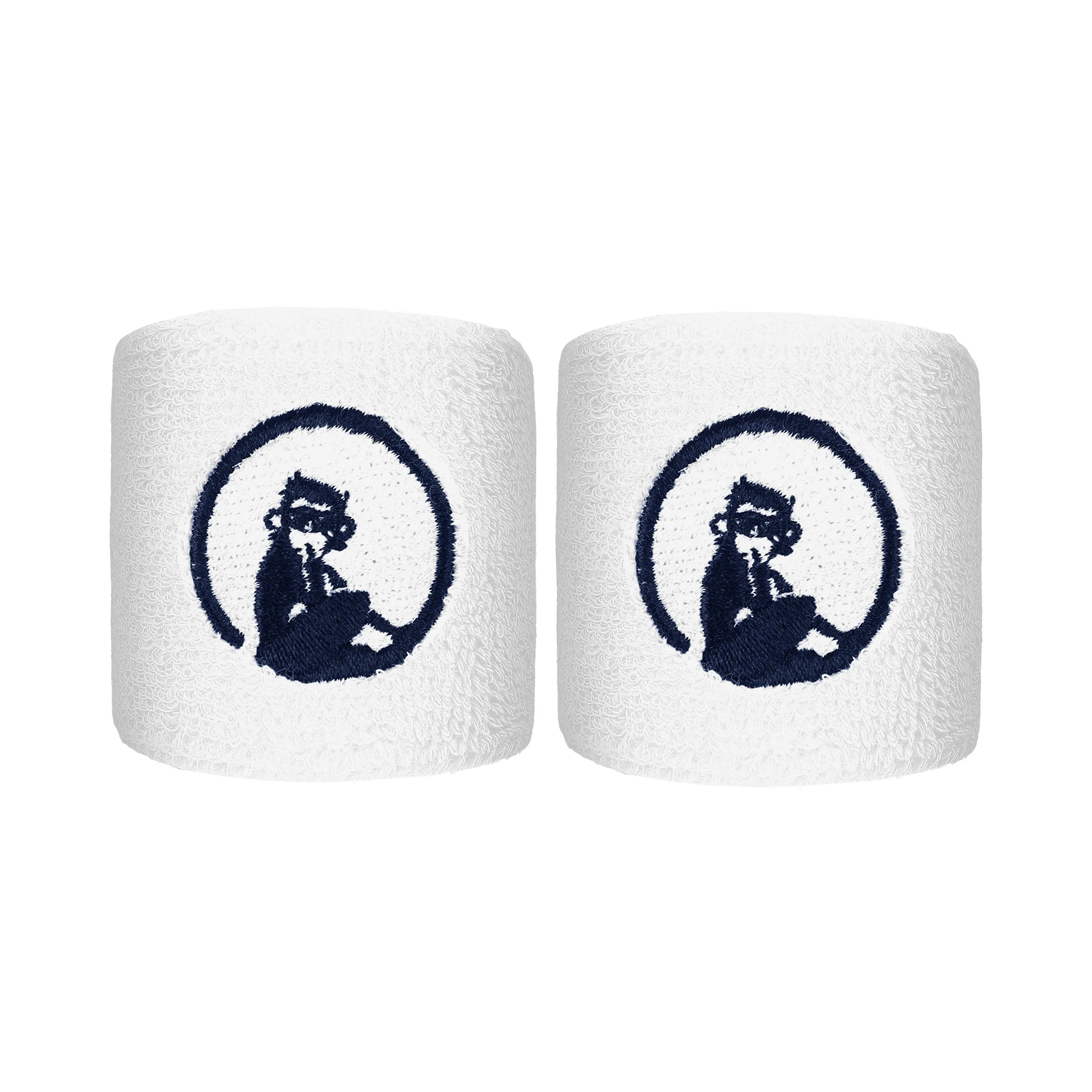 Cinta para sudor Pack de 2 corto - blanco, azul oscuro