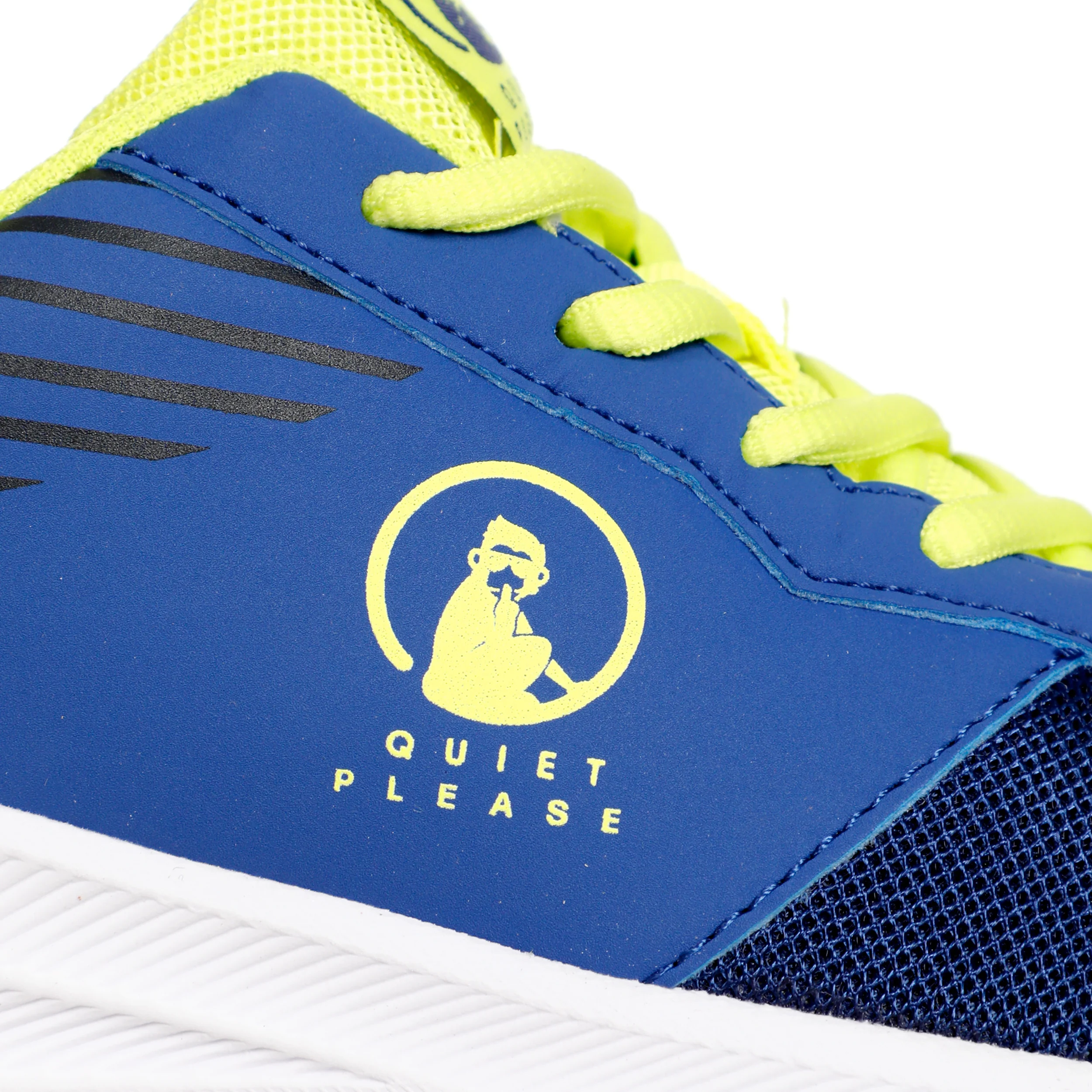 Courtstyler Lace Up Zapatilla Todas Las Superficies Niños-Azul,Amarillo - Image 6