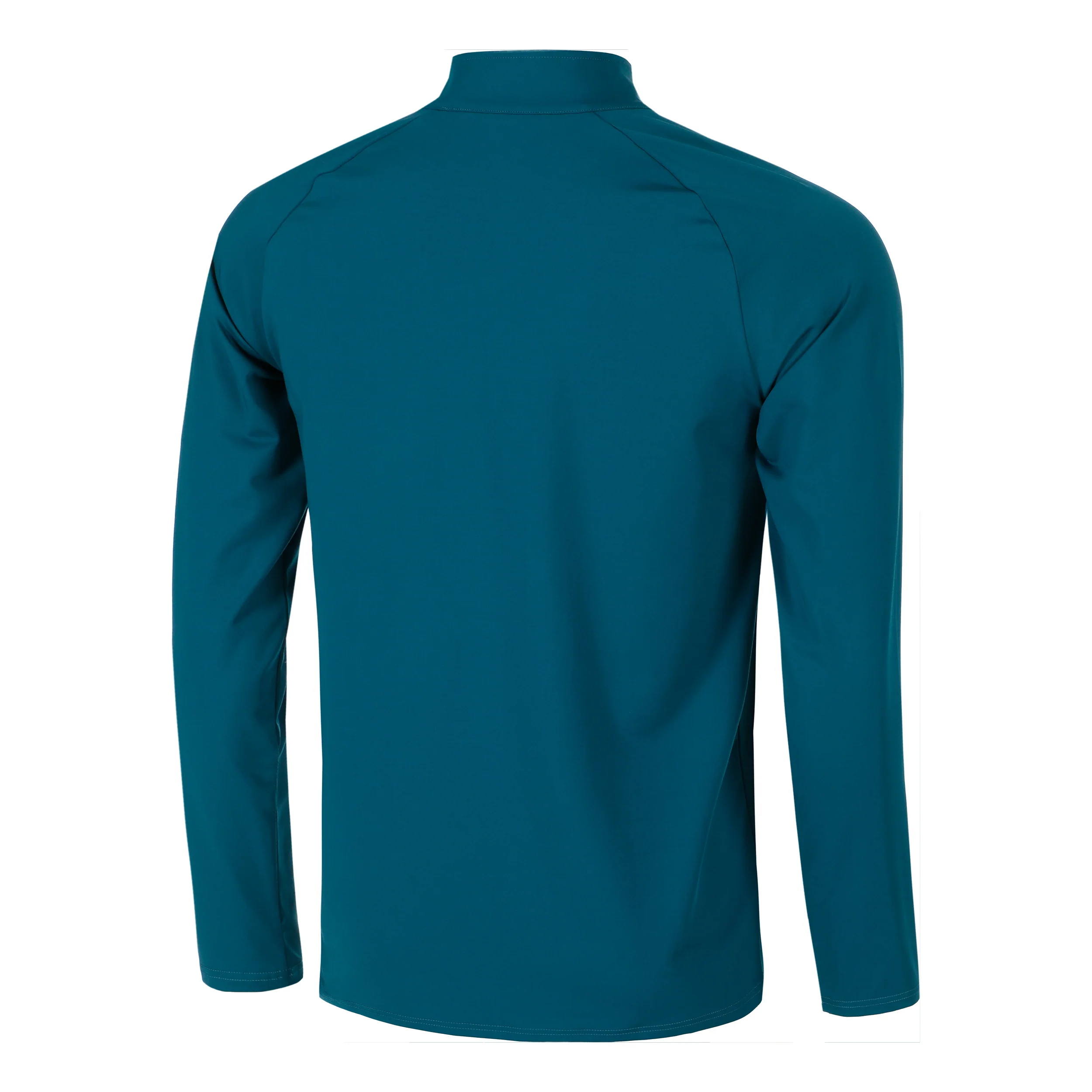 Create Big Serve 1/4 Zip Camiseta De Manga Larga Hombres-Color Petróleo,Blanco - Image 2