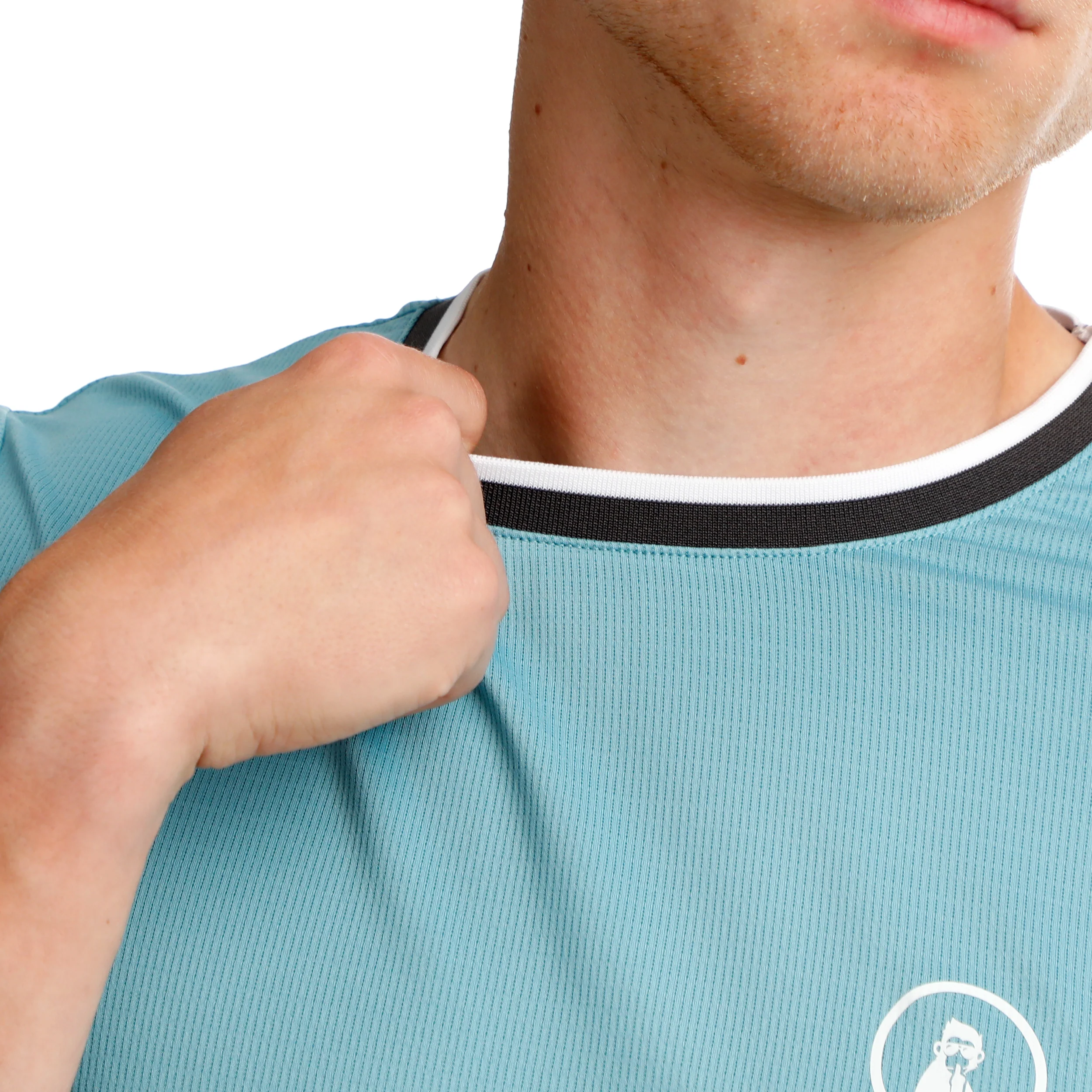 Create Break Ringer Camiseta De Manga Corta Hombres-Azul Claro,Blanco - Image 10